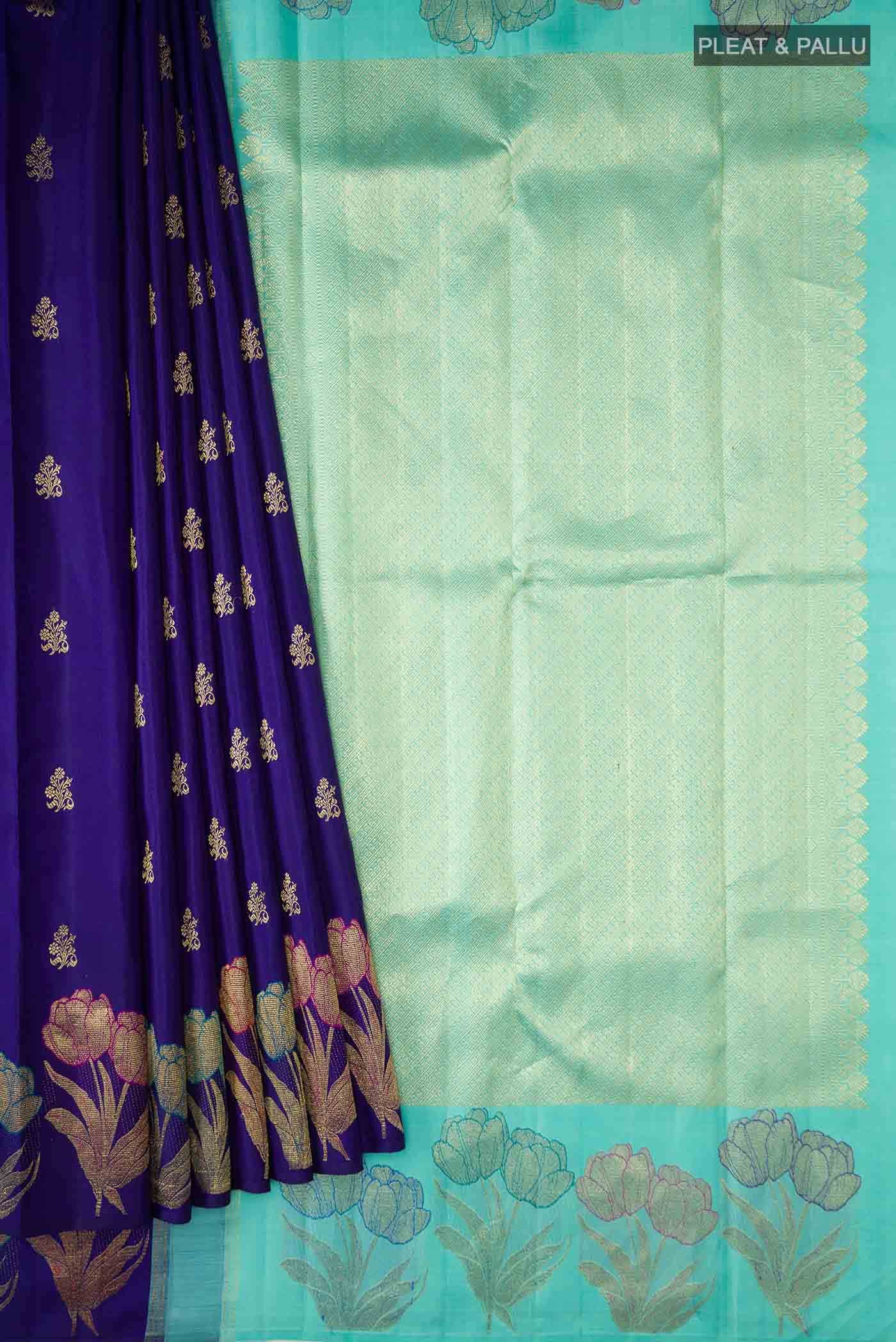 Blue Kanchipuram Silk Saree