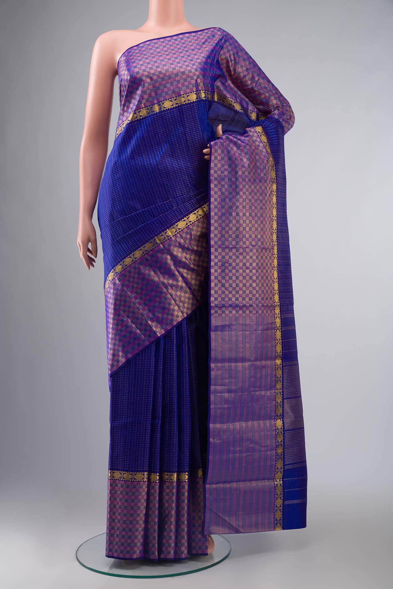 Royal Blue Kanchipuram Silk Saree