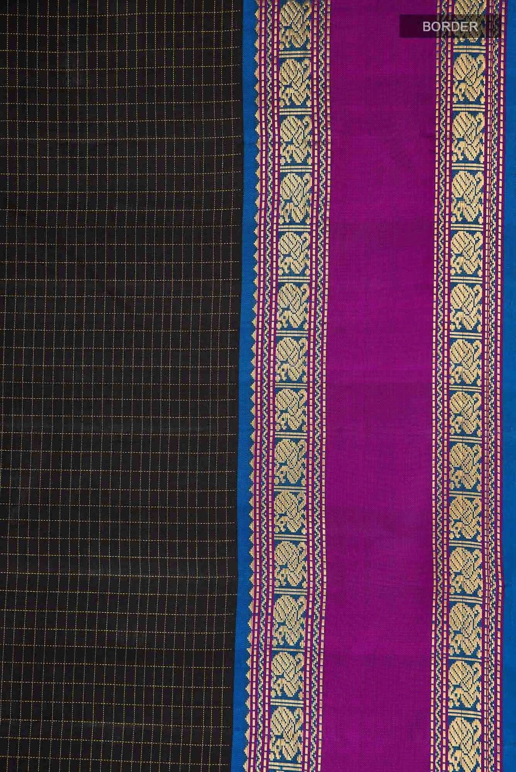 Black Kanchipuram Silk Saree