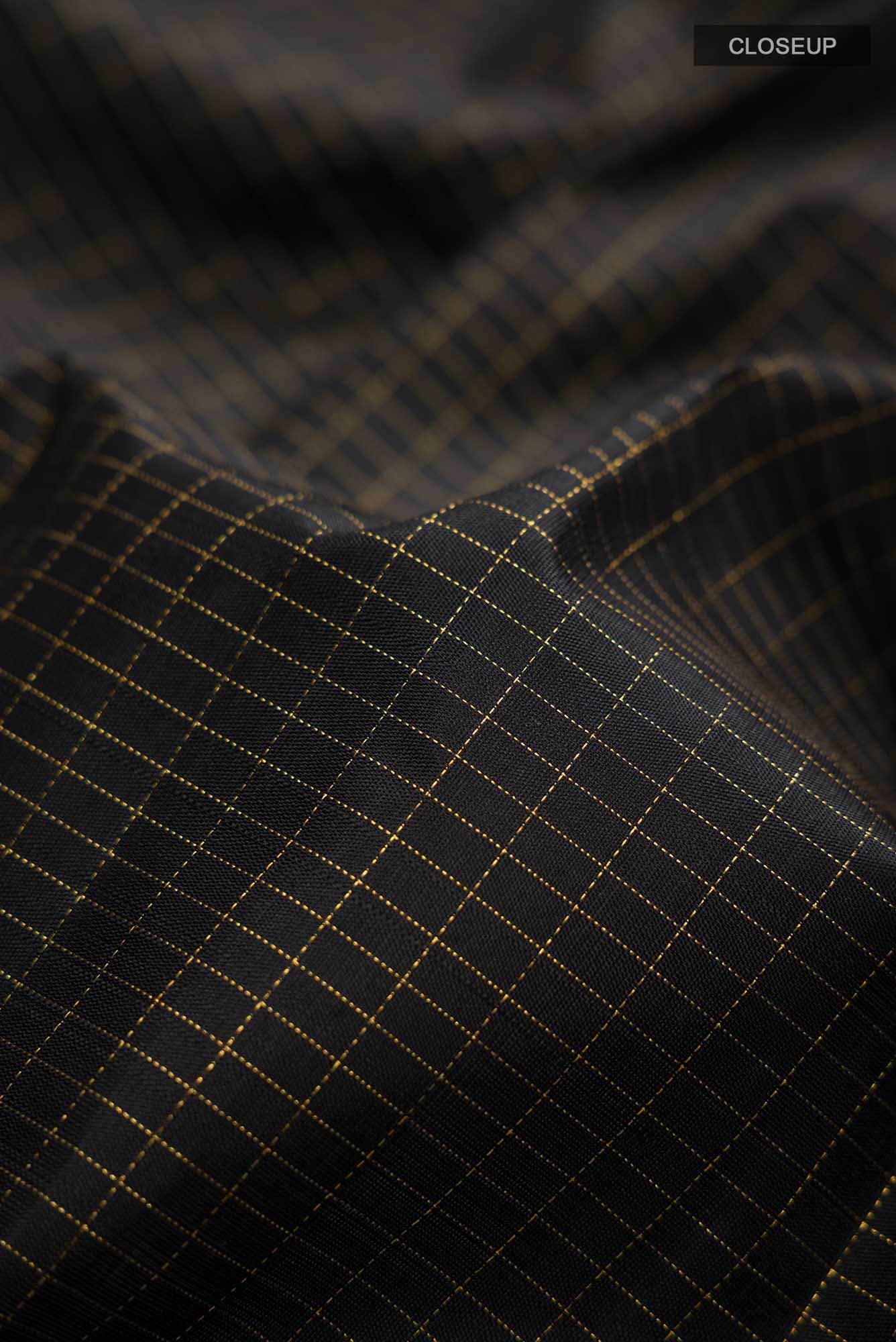 Black Kanchipuram Silk Saree