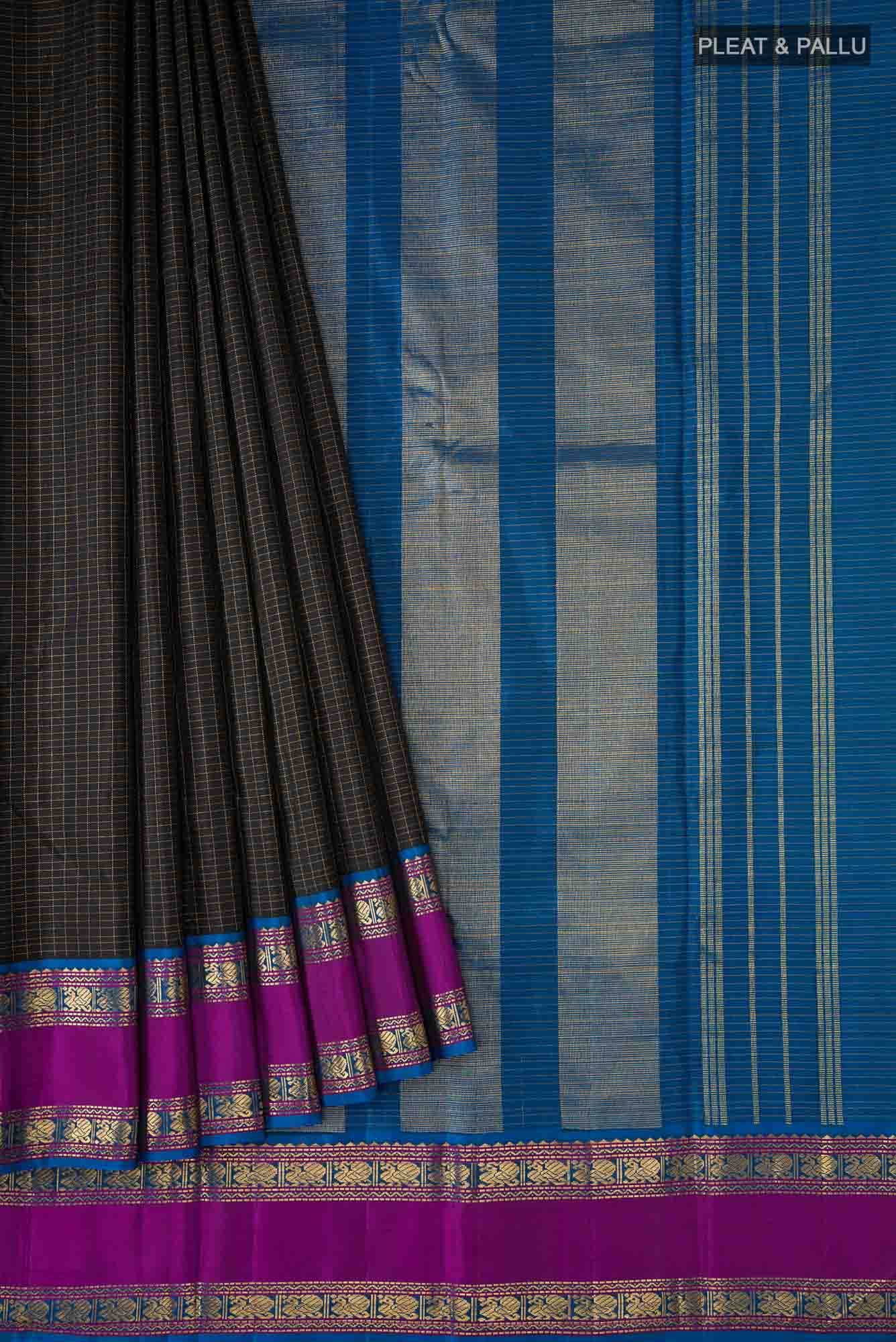 Black Kanchipuram Silk Saree