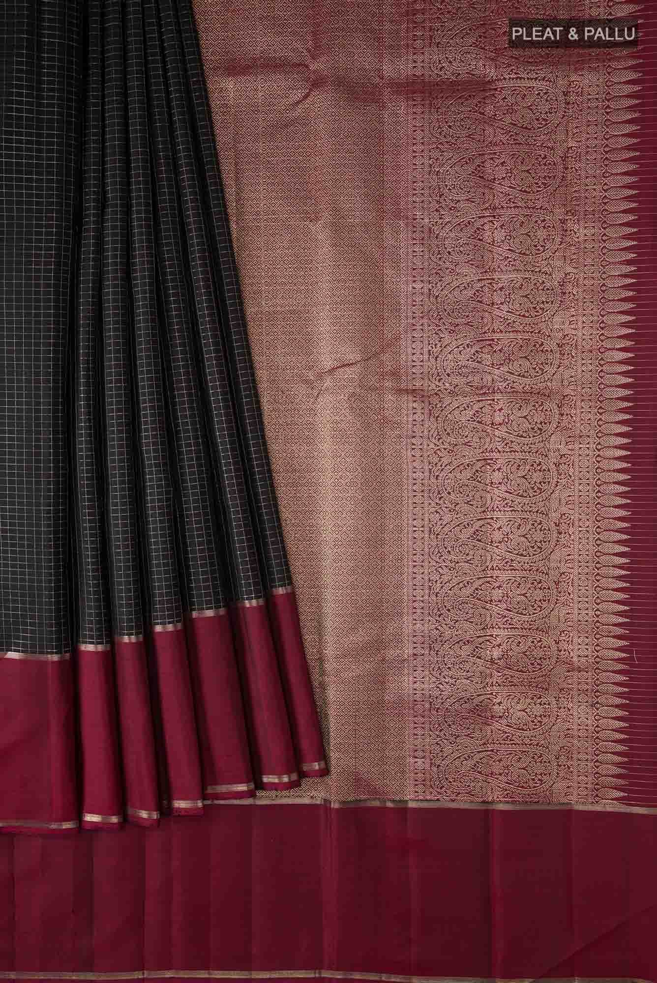 Black Kanchipuram Silk Saree