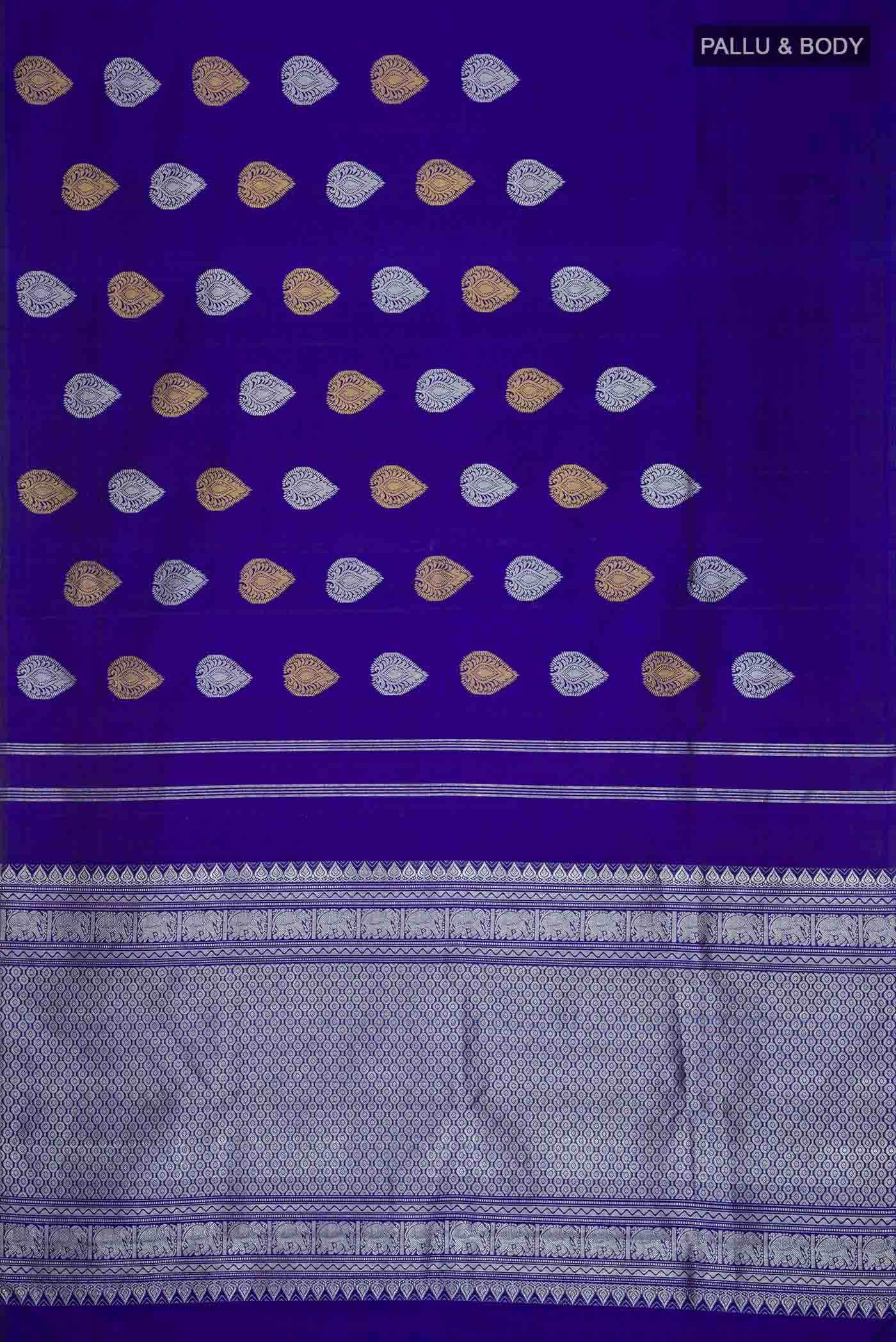 Blue Kanchipuram Silk Saree