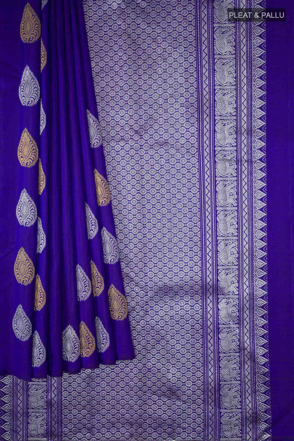 Blue Kanchipuram Silk Saree