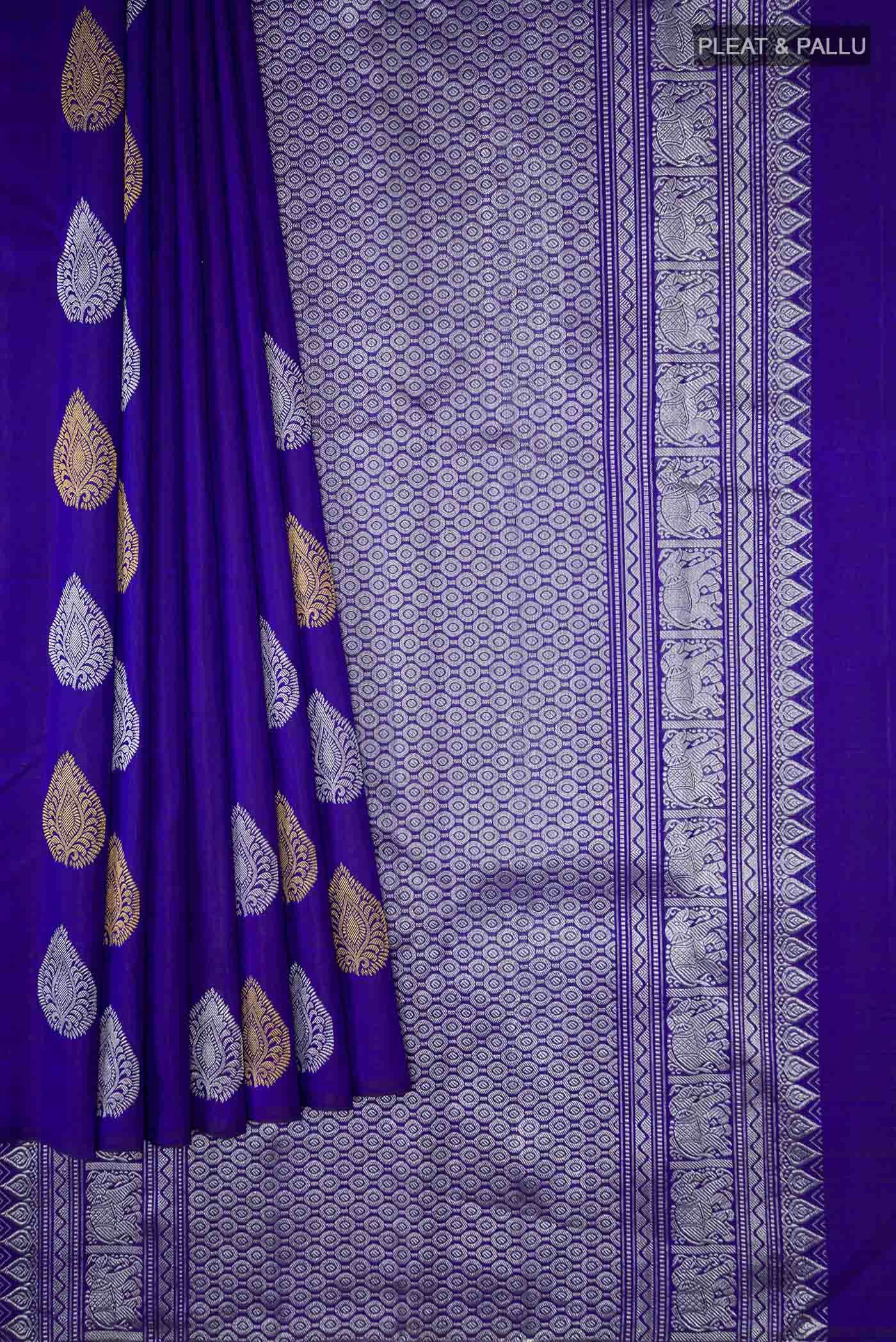Blue Kanchipuram Silk Saree