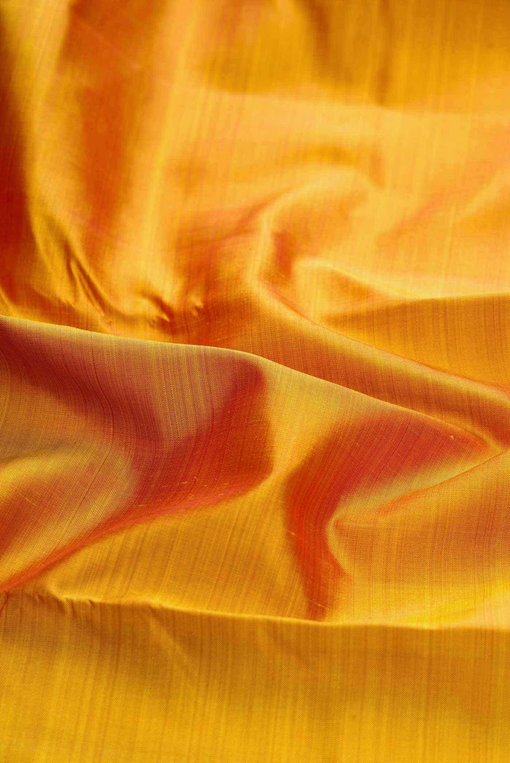 Pure Silk Pure Zari Mustard Dual Tone Kanchipuram Saree