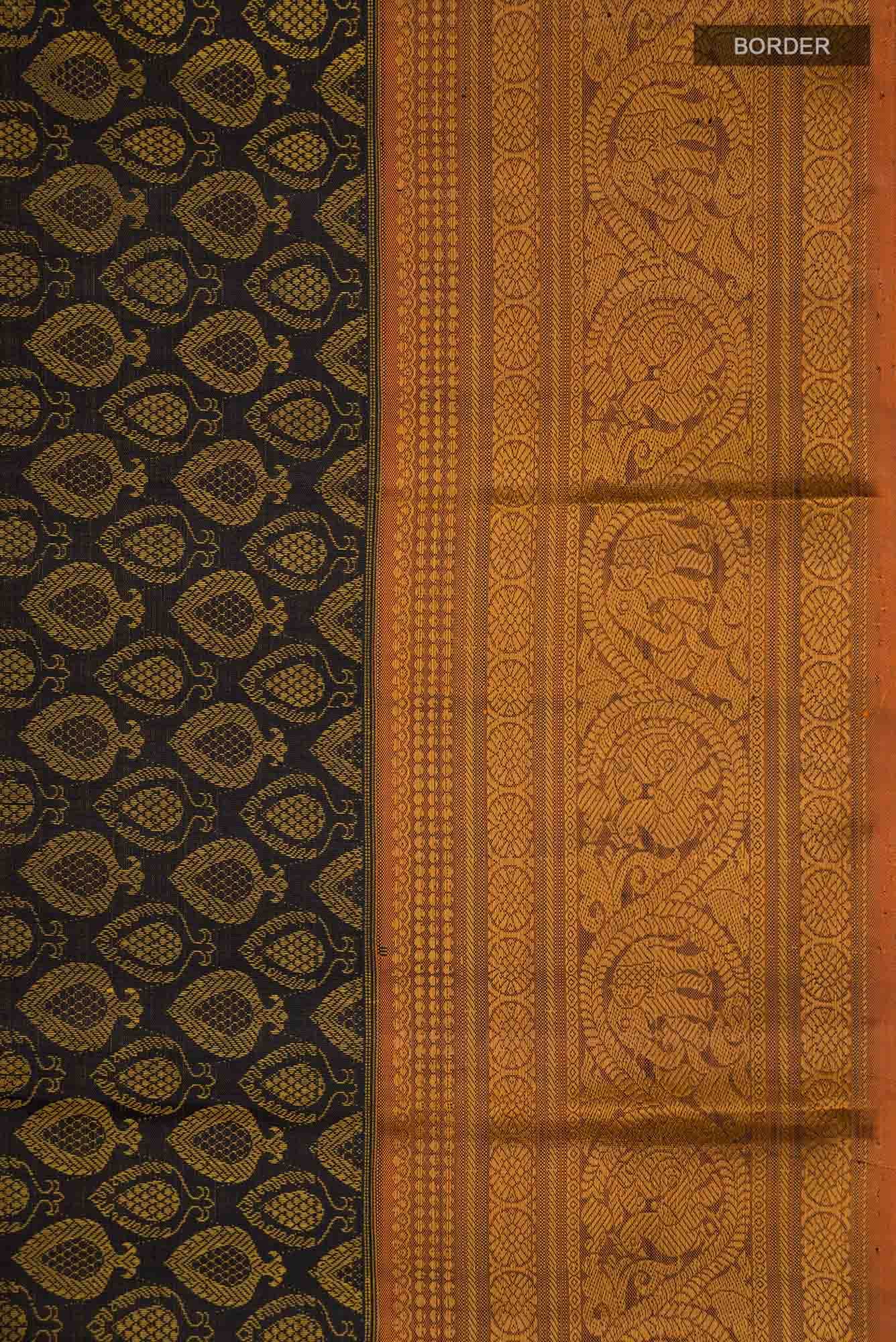 Black Kanchipuram Silk Saree