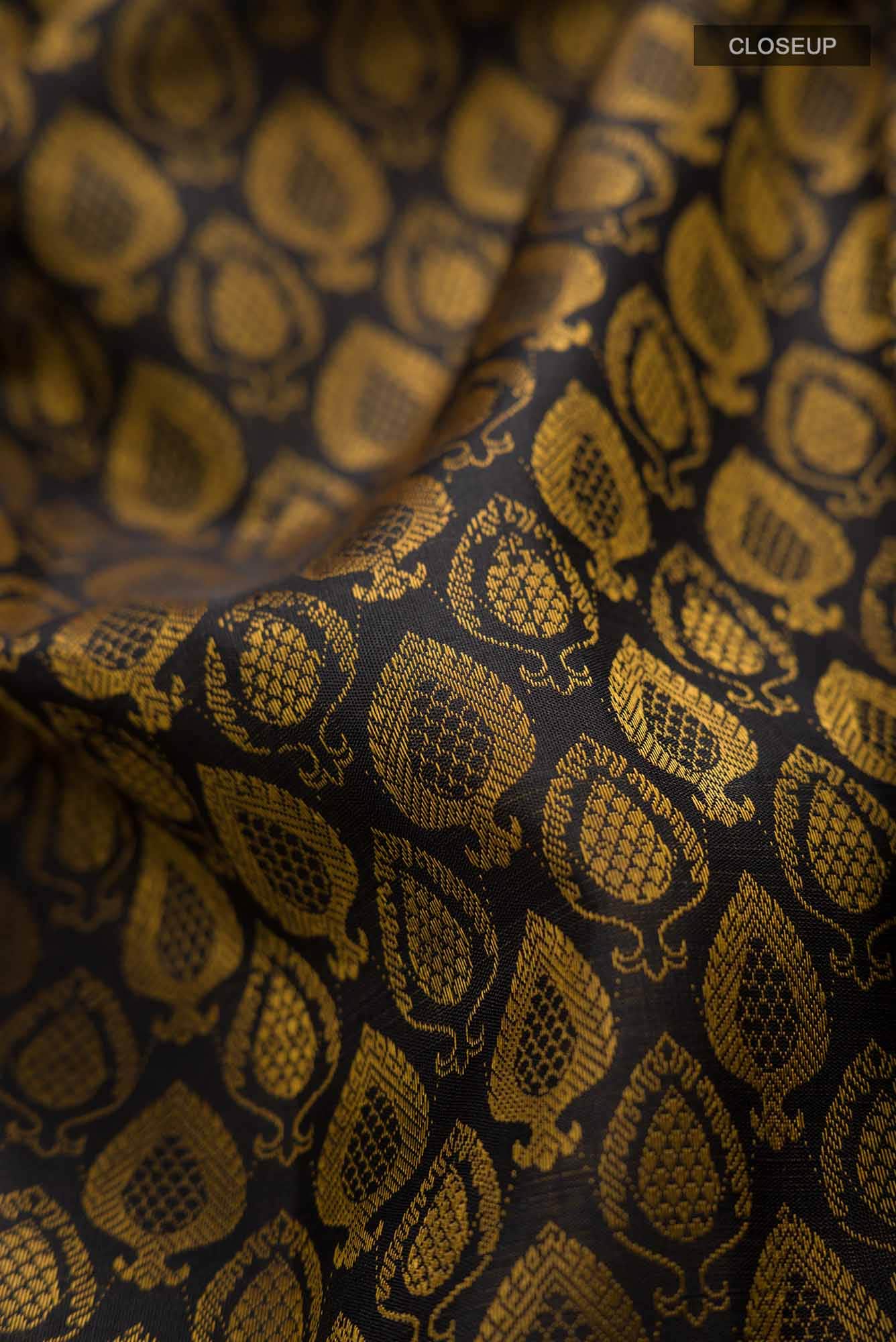 Black Kanchipuram Silk Saree