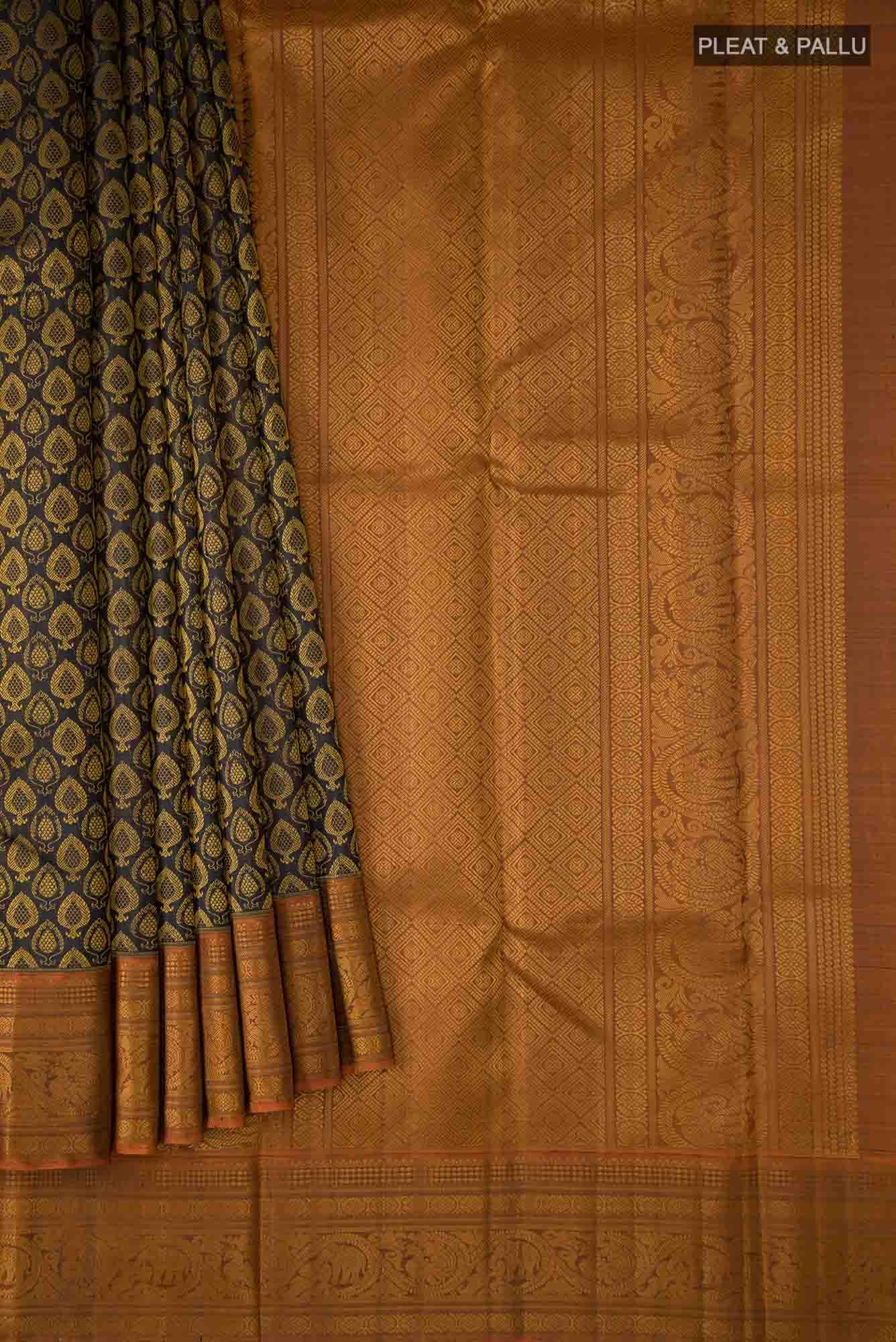 Black Kanchipuram Silk Saree