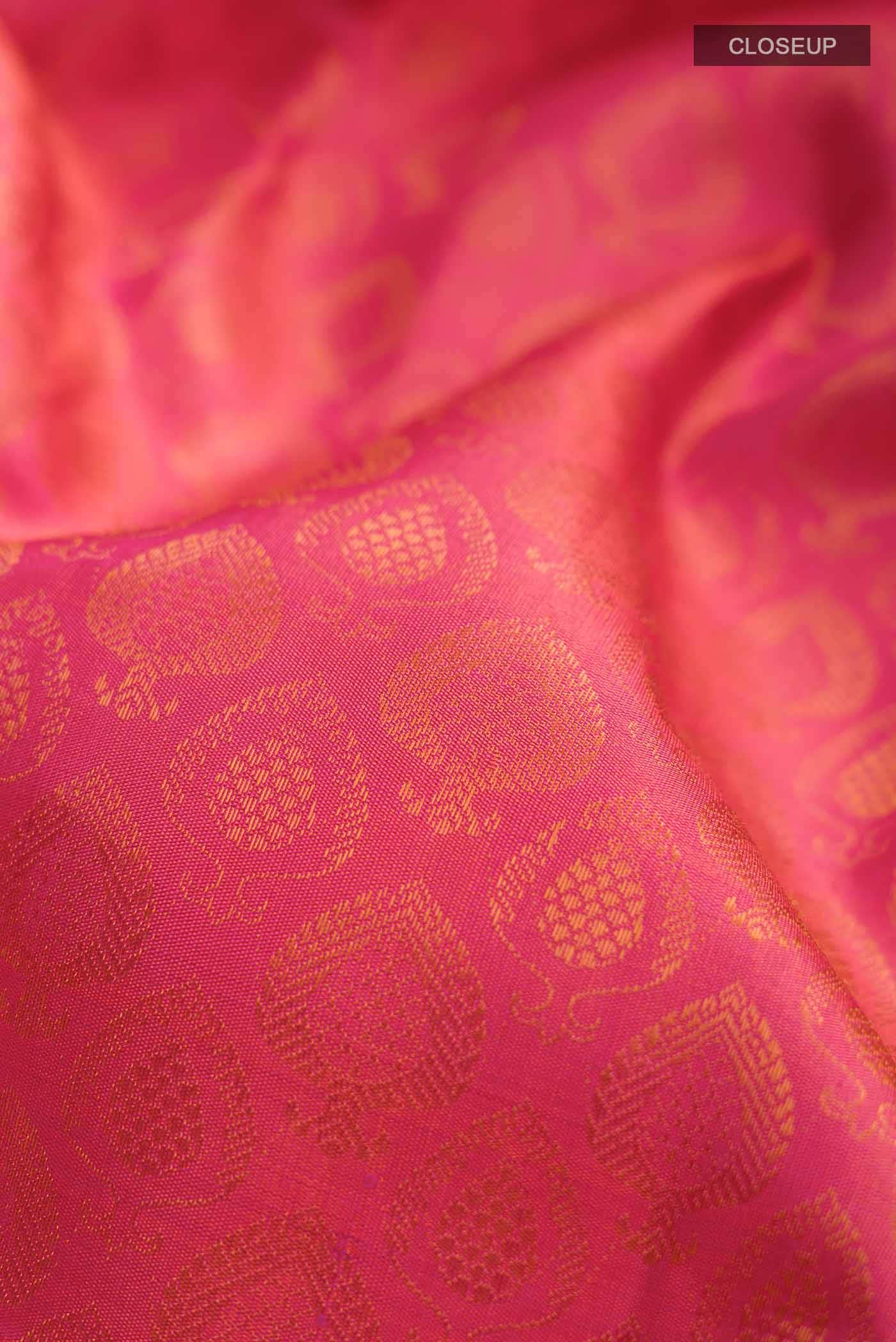 Pink Kanchipuram Silk Saree