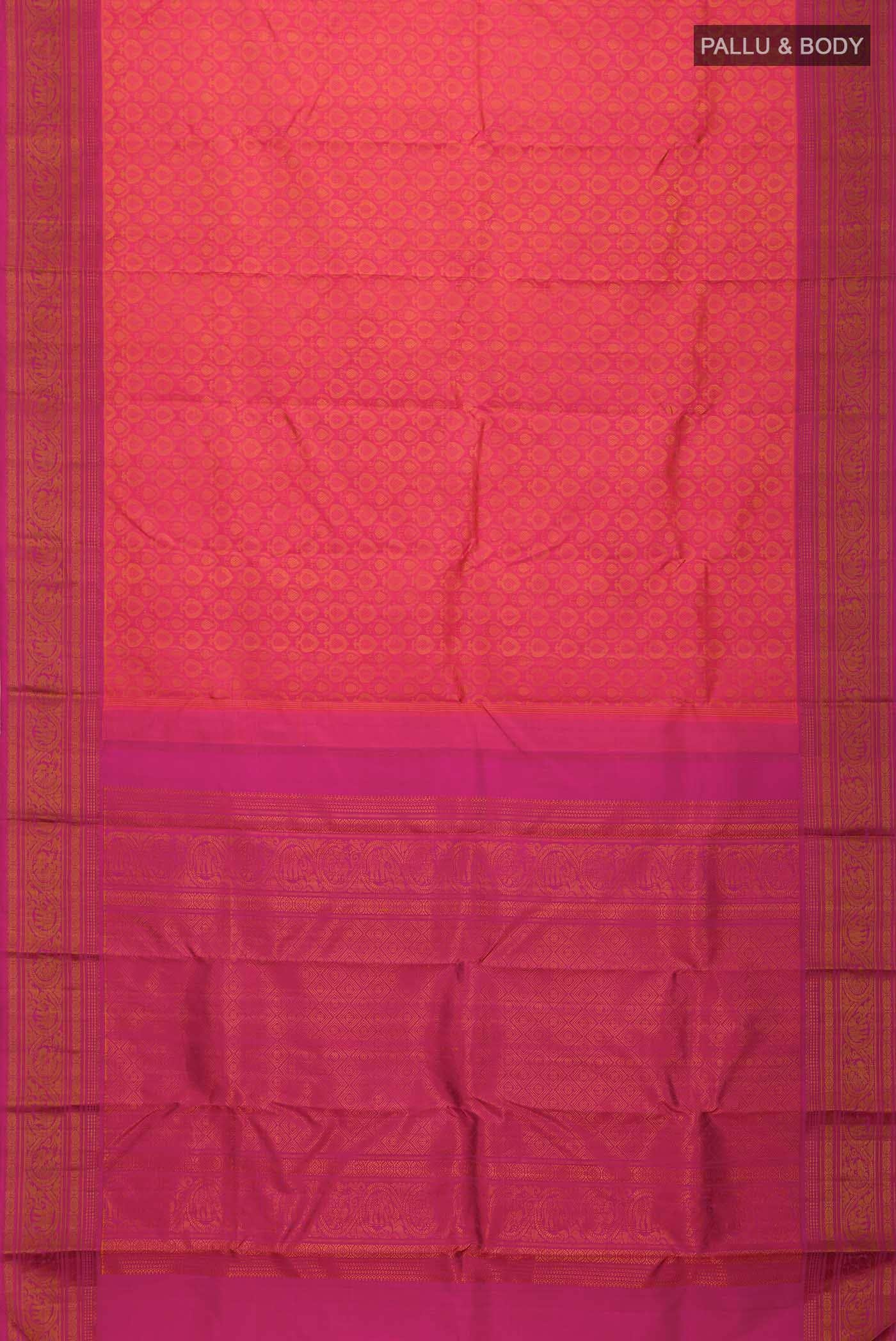Pink Kanchipuram Silk Saree