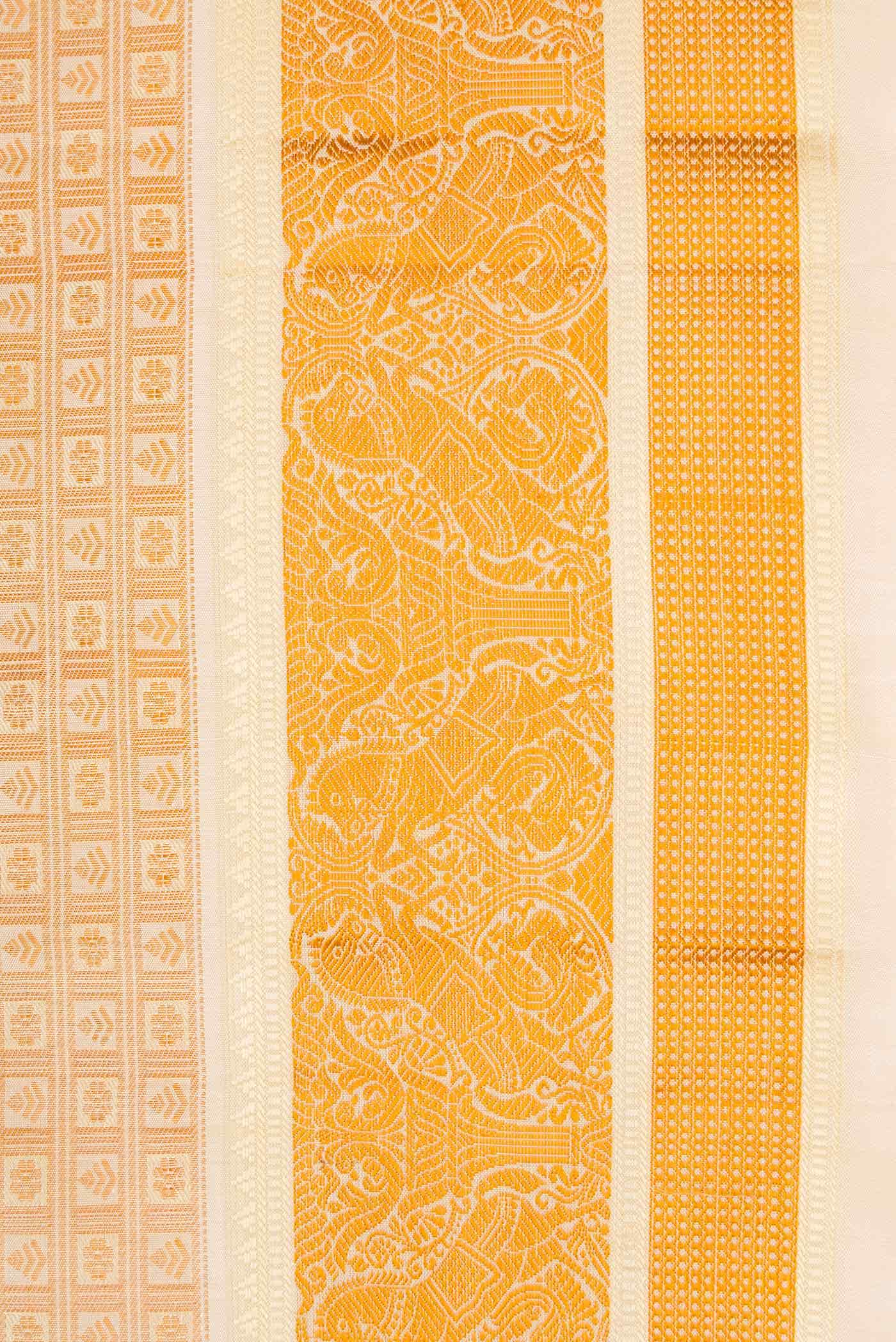 Sandal Dual Tone Kanchipuram Silk Saree