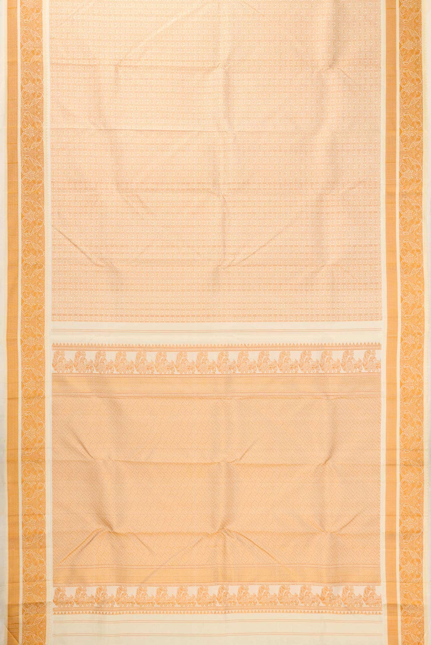 Sandal Dual Tone Kanchipuram Silk Saree