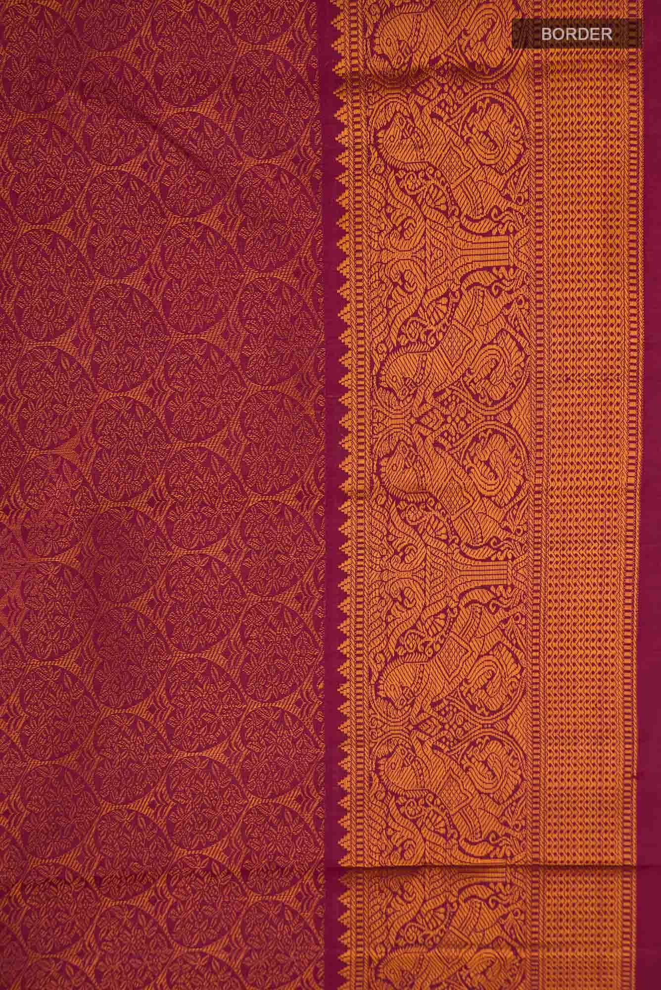Maroon Kanchipuram Silk Saree