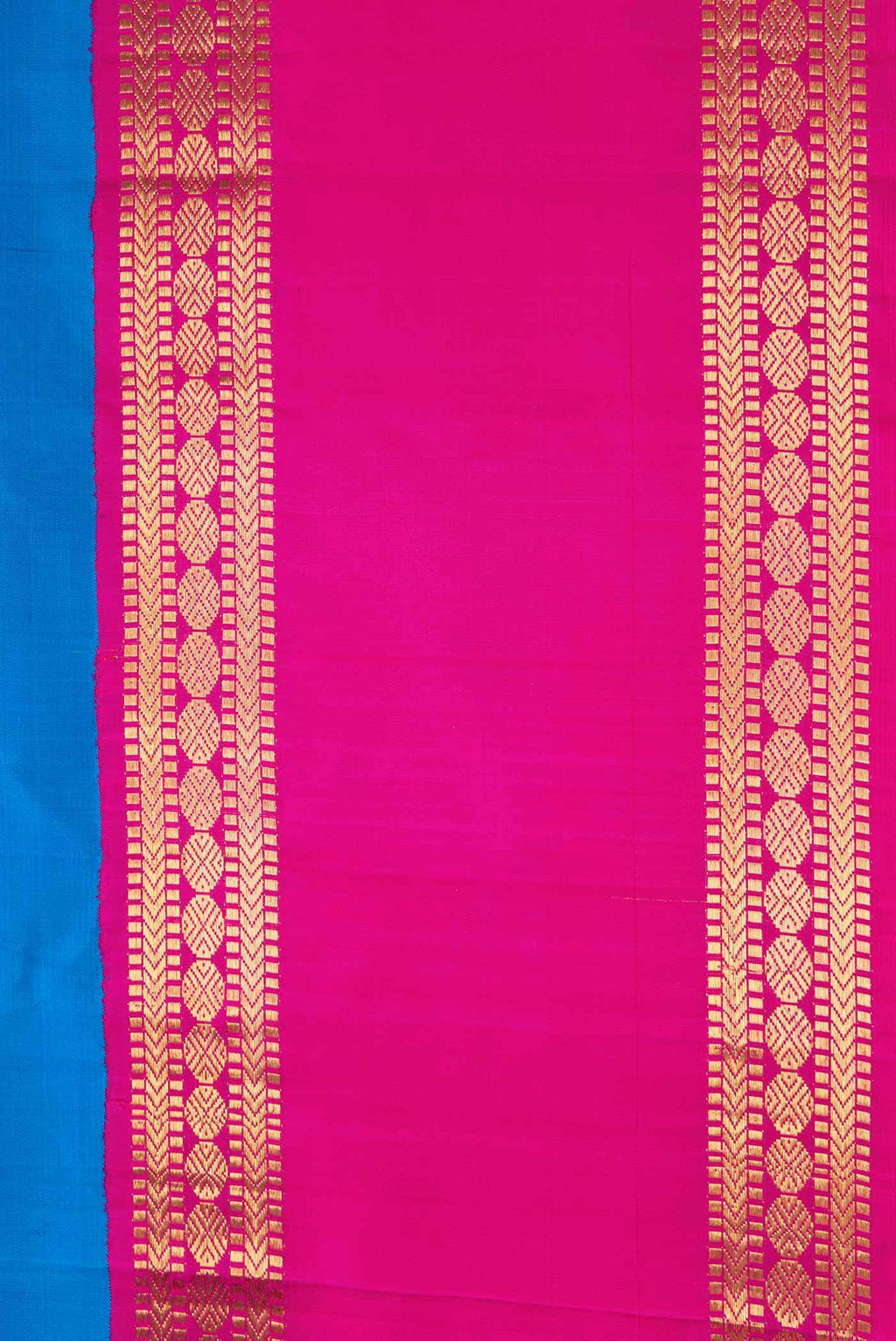 Pure Silk Pure Zari Sky Blue Dual Tone Kanchipuram Saree