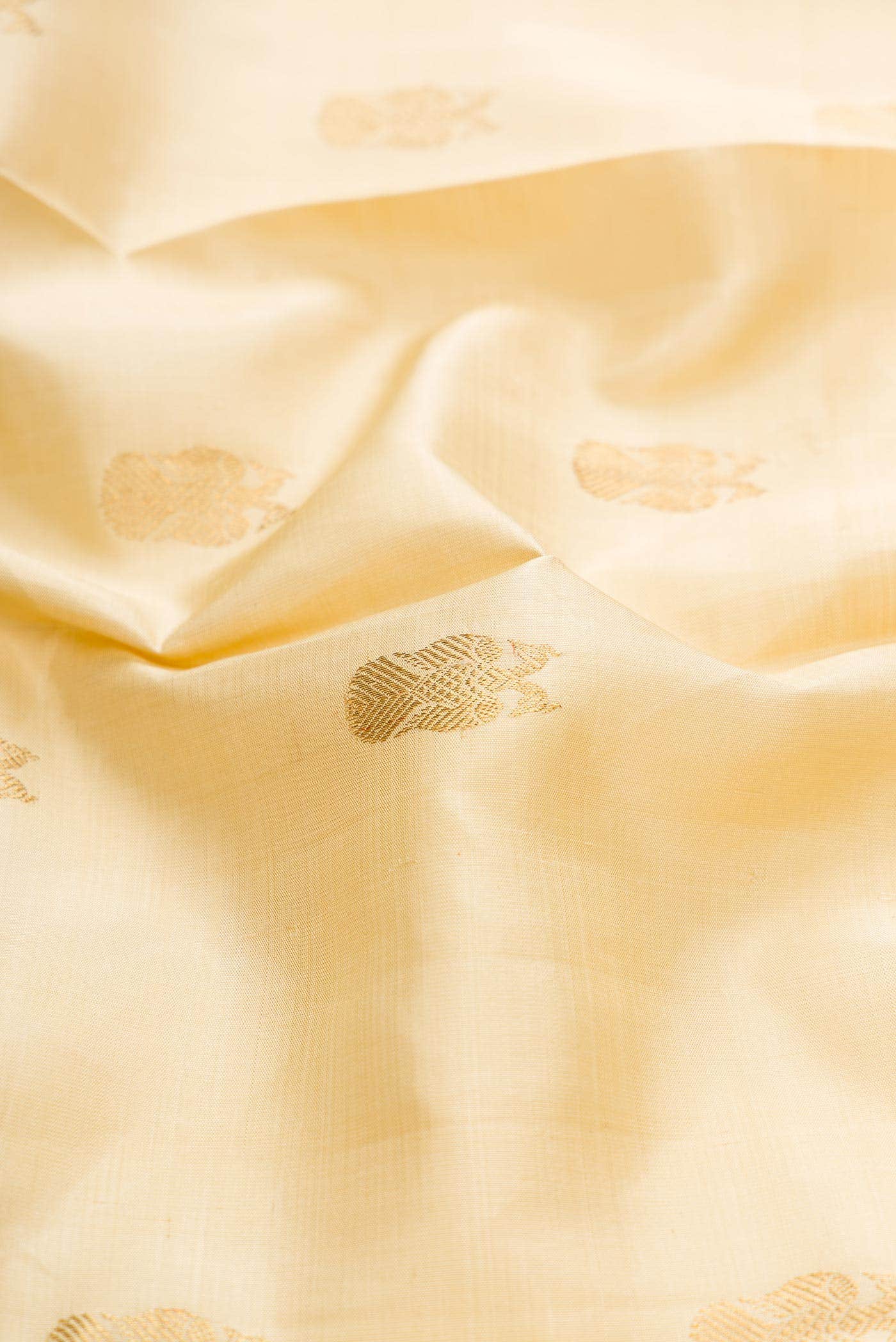 Pure Silk Pure Zari Sandal Dual Tone Kanchipuram Saree