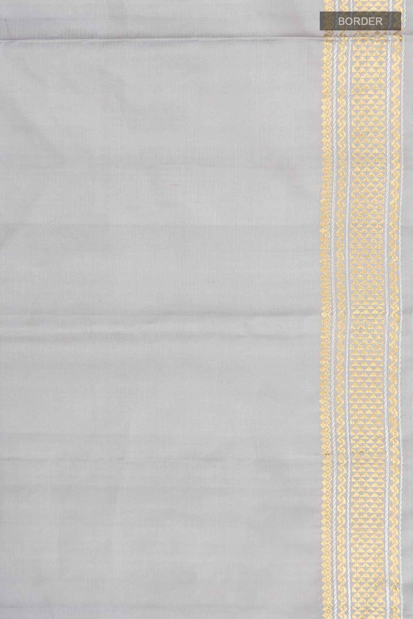 Grey Kanchipuram Silk Saree