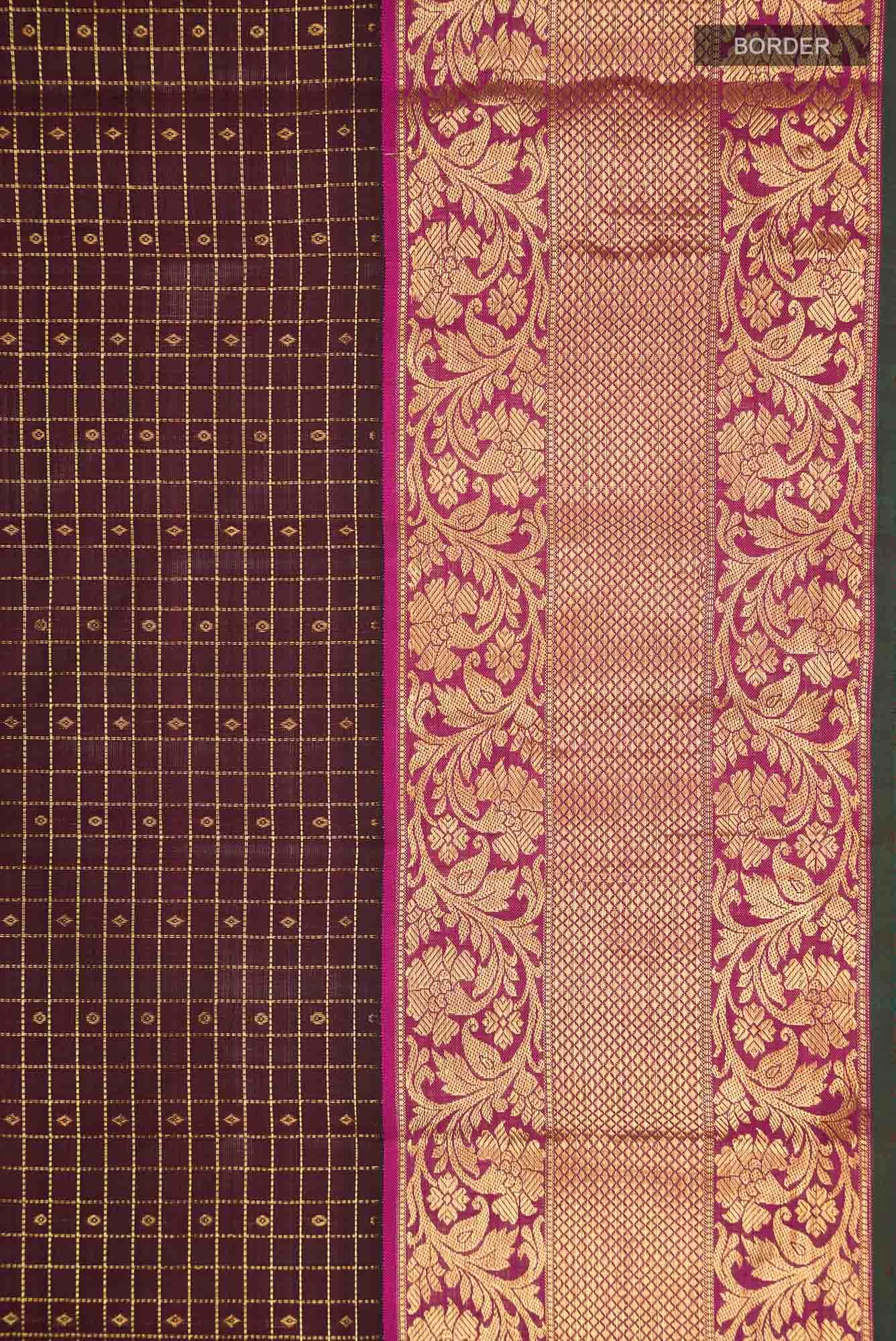 Maroon Kanchipuram Silk Saree