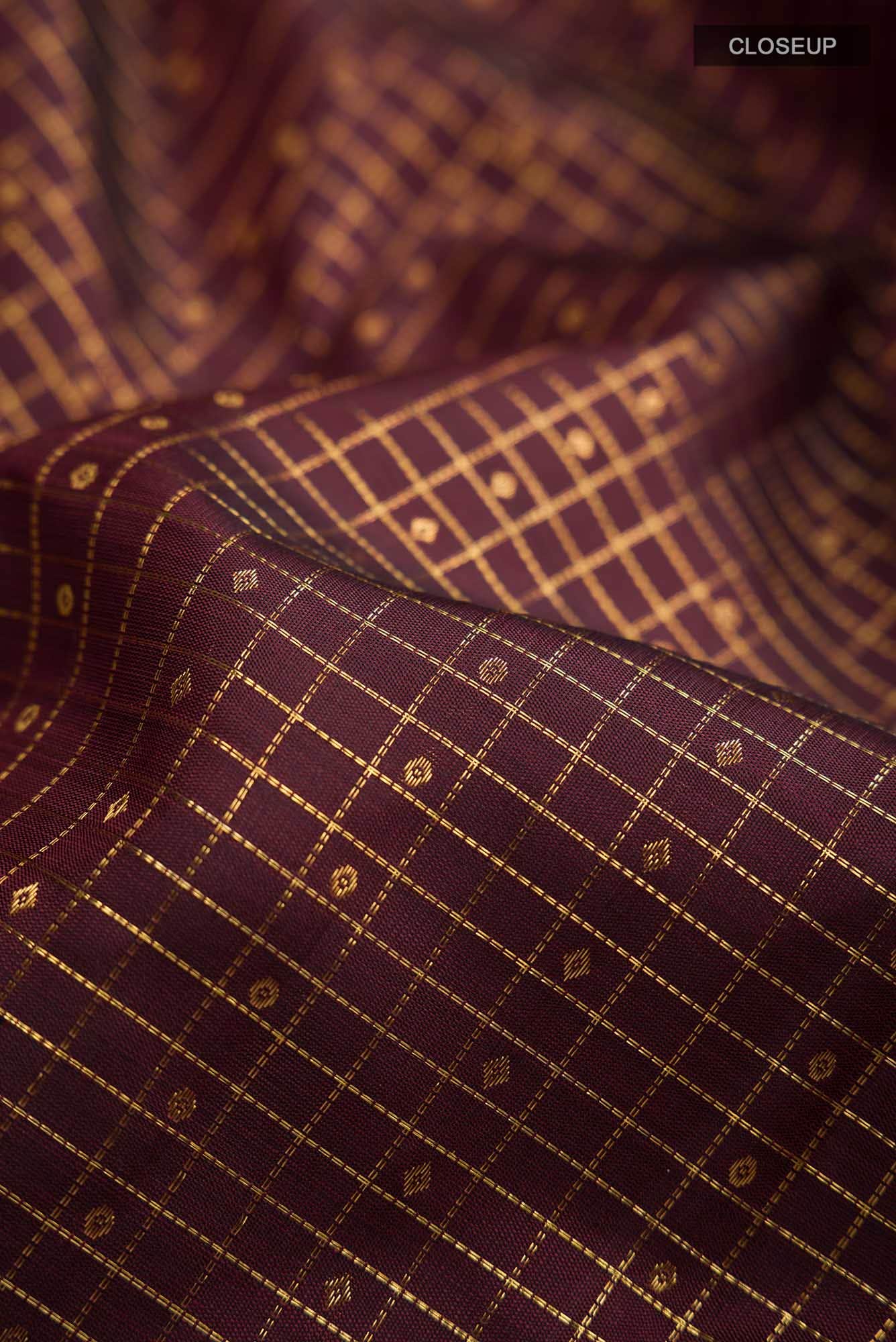 Maroon Kanchipuram Silk Saree