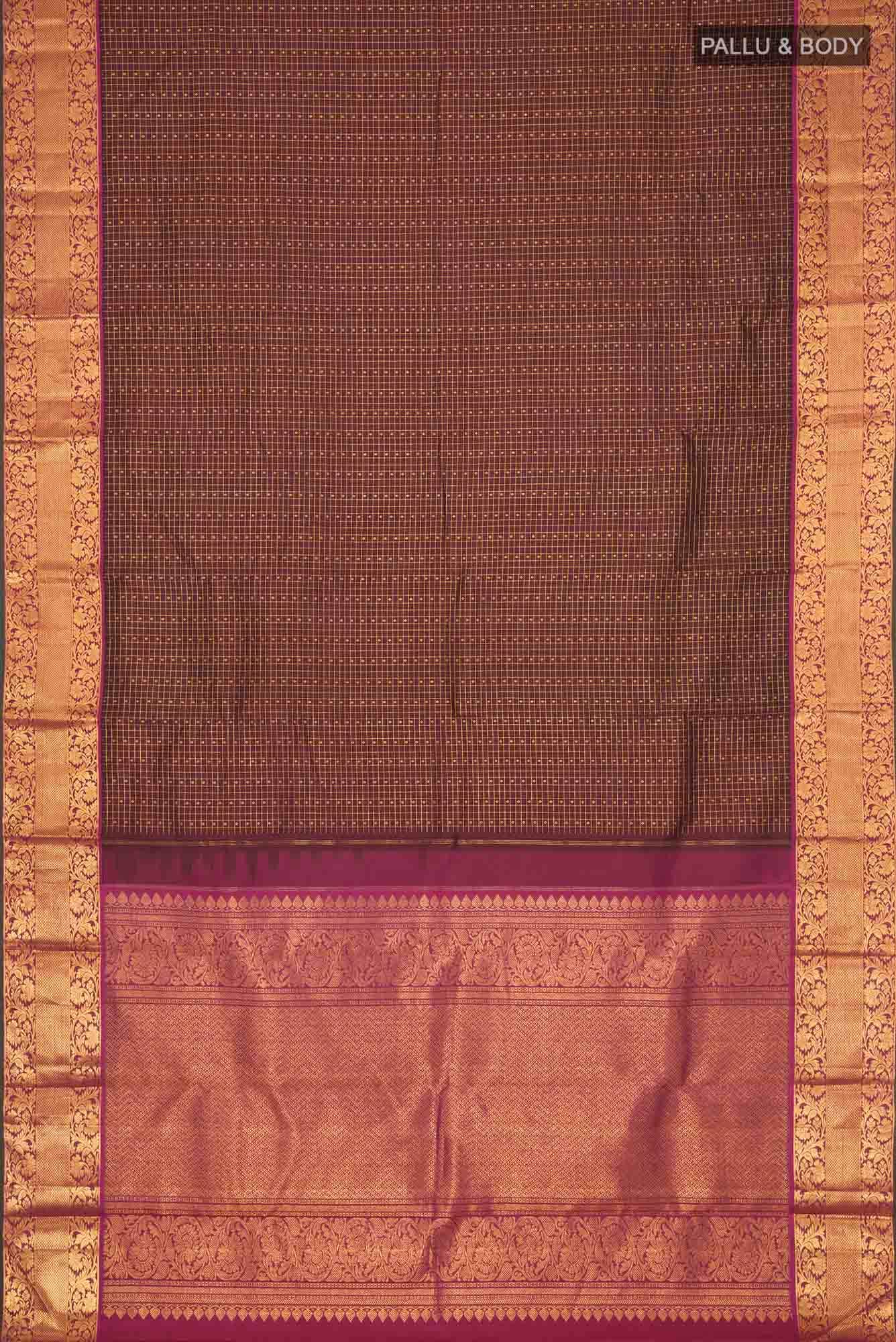 Maroon Kanchipuram Silk Saree