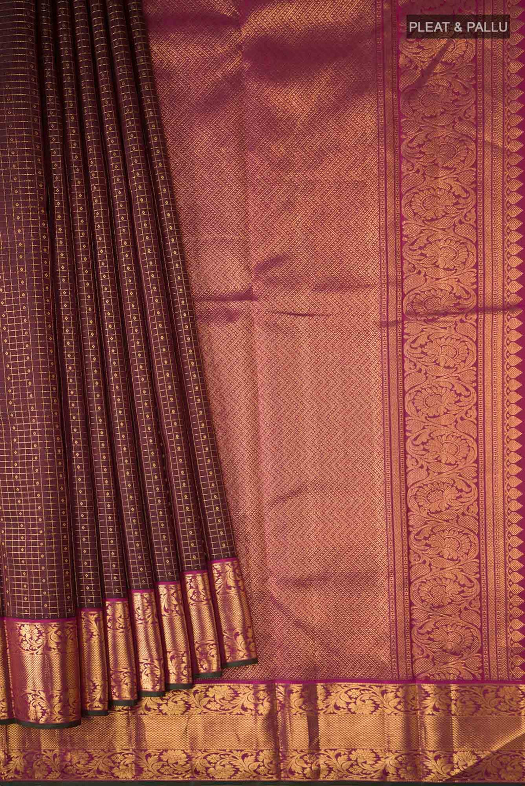 Maroon Kanchipuram Silk Saree