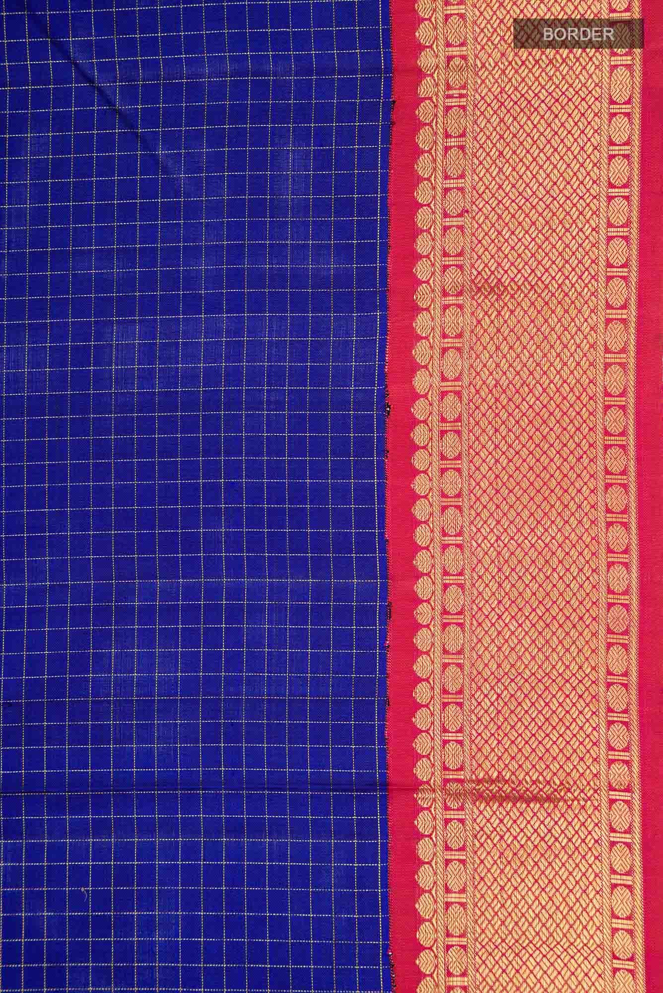 Blue Kanchipuram Silk Saree