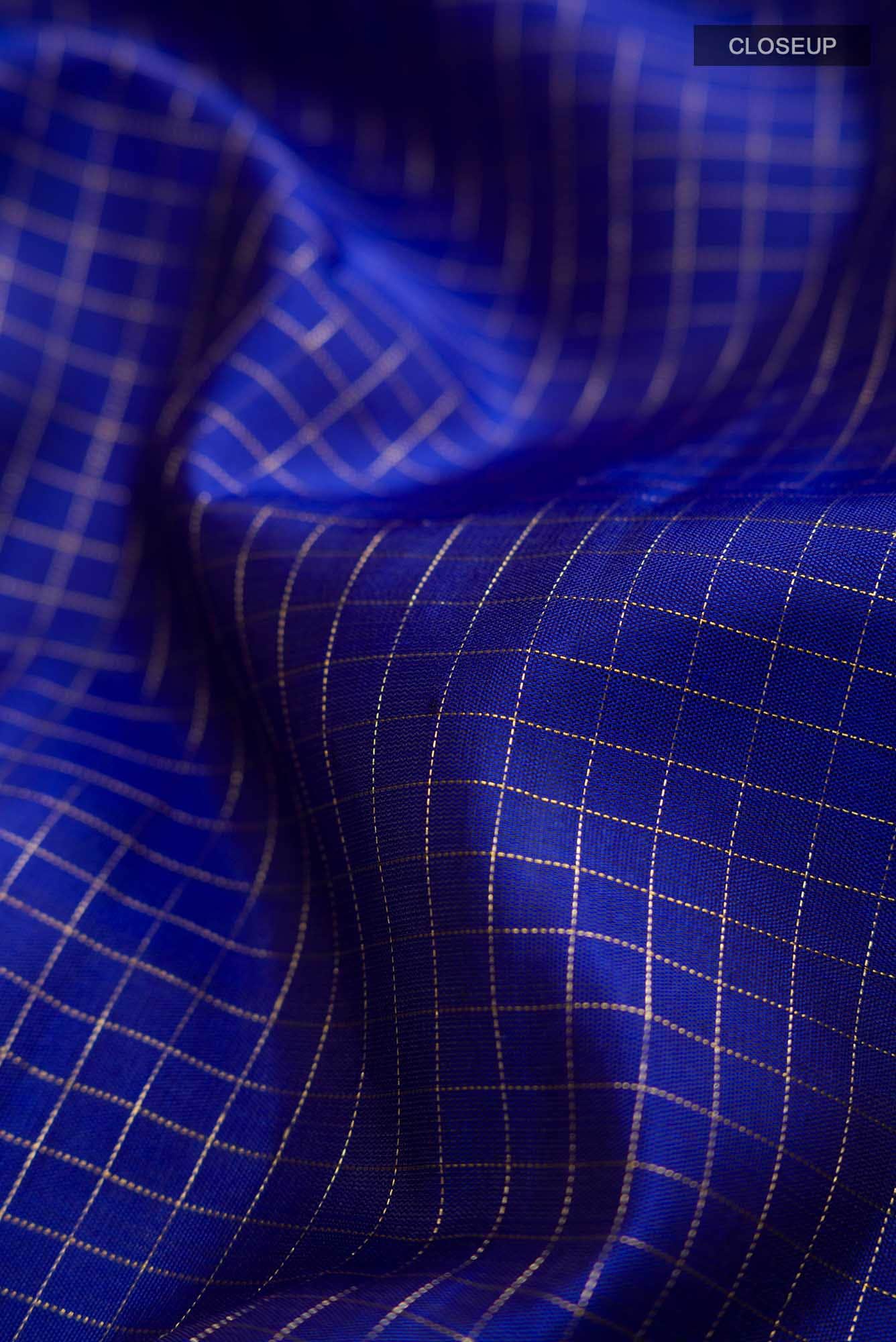 Blue Kanchipuram Silk Saree