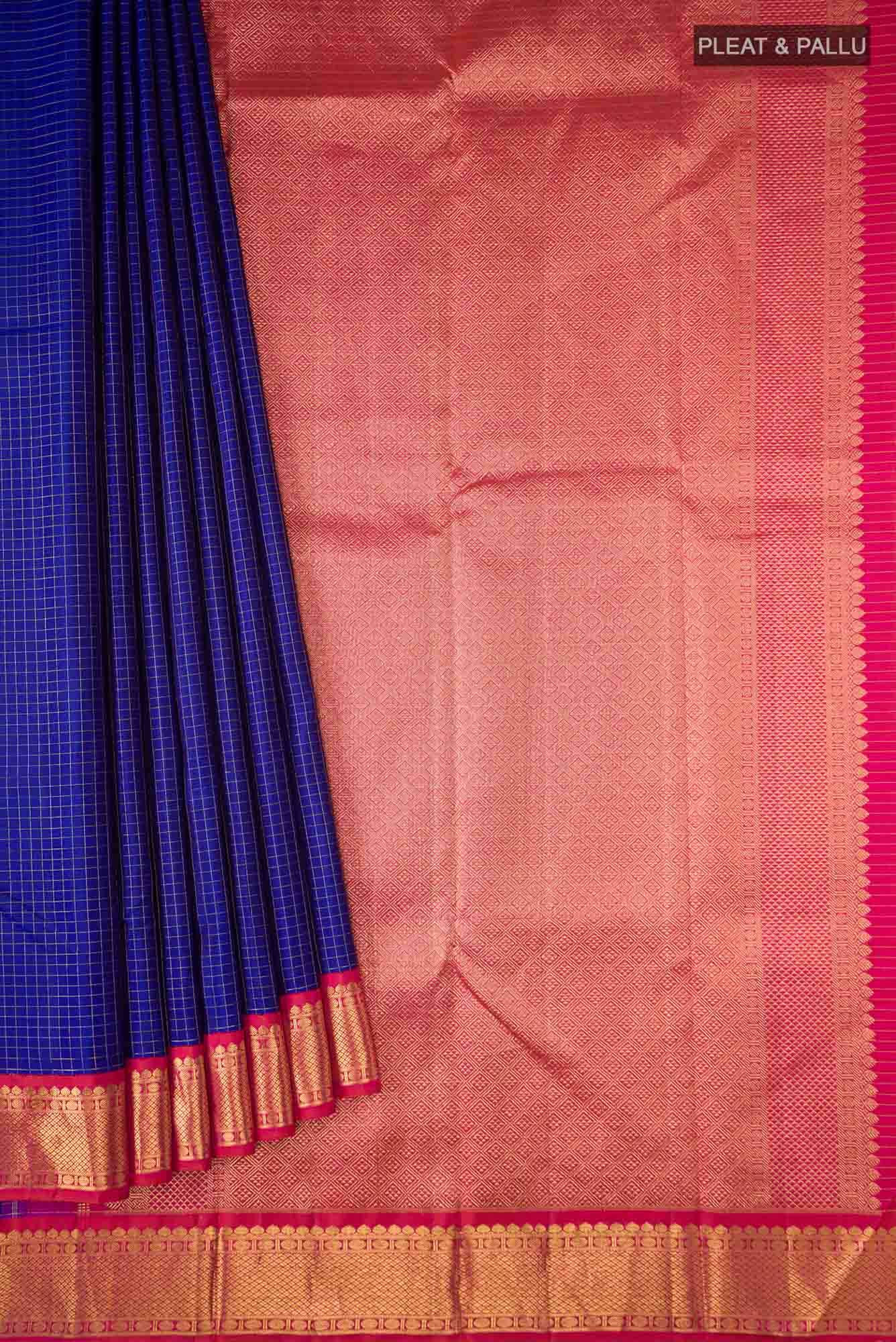 Blue Kanchipuram Silk Saree
