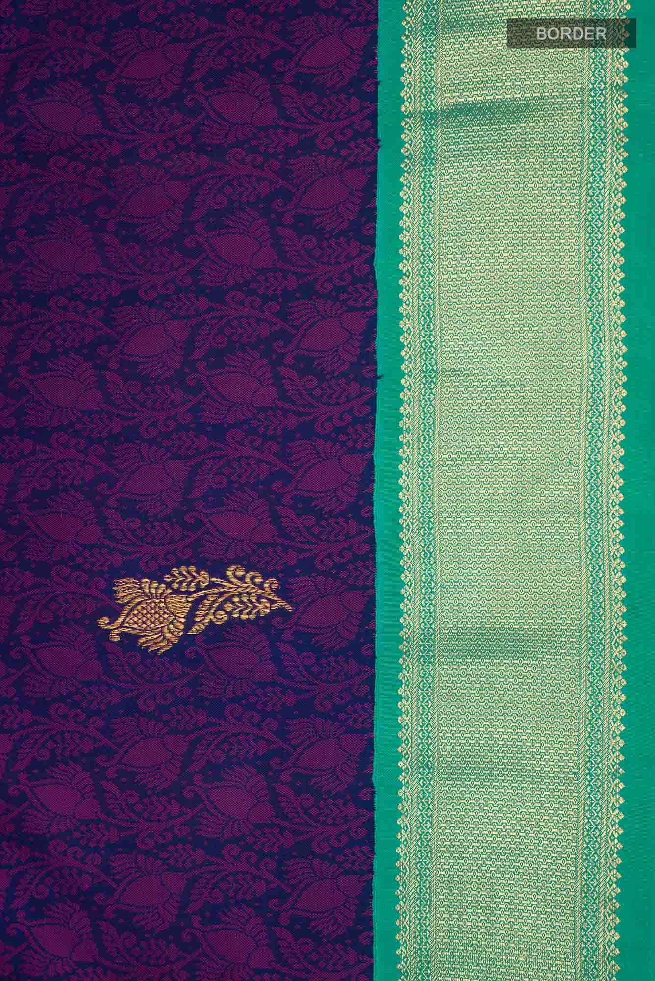 Navy Blue Kanchipuram Silk Saree