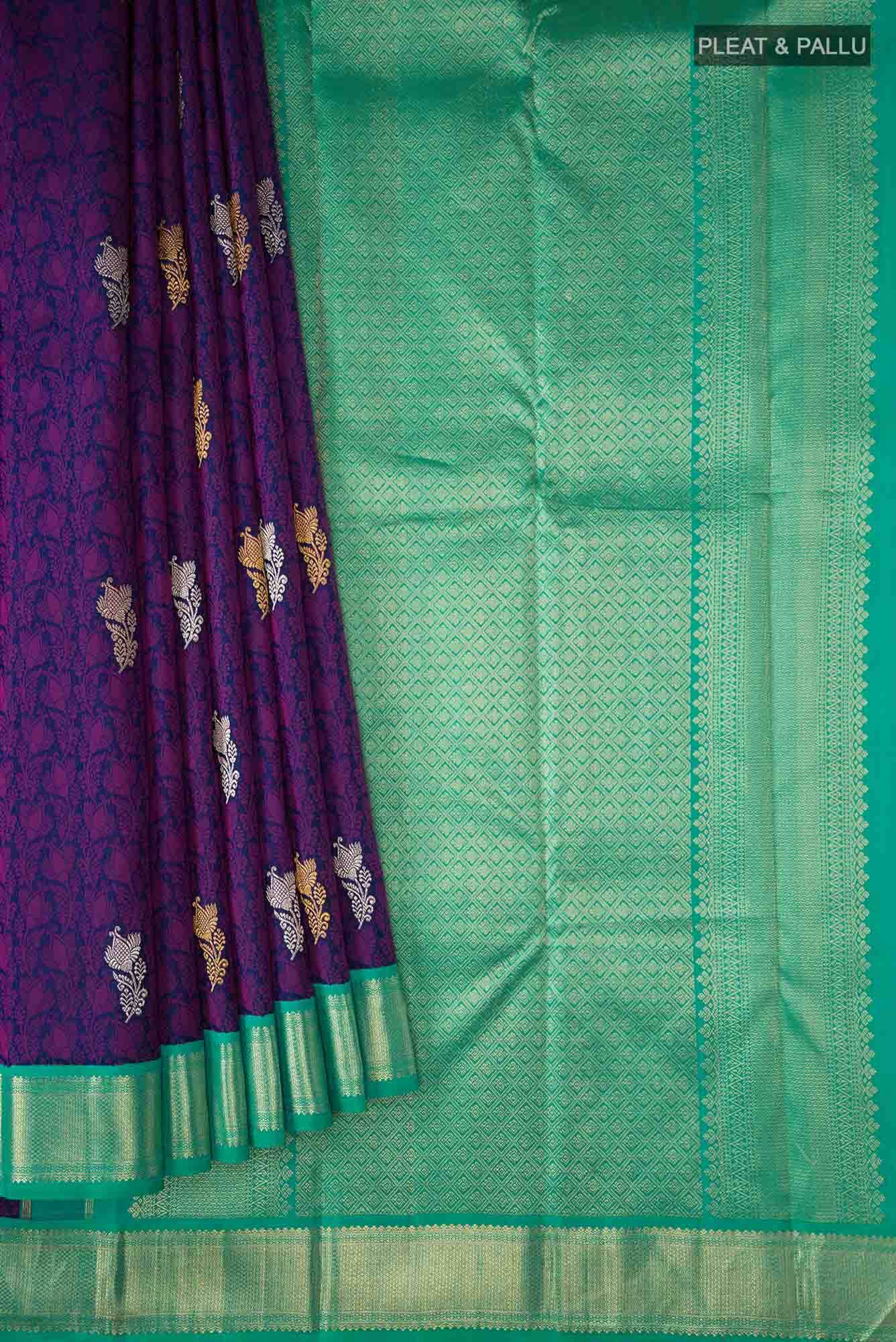 Navy Blue Kanchipuram Silk Saree