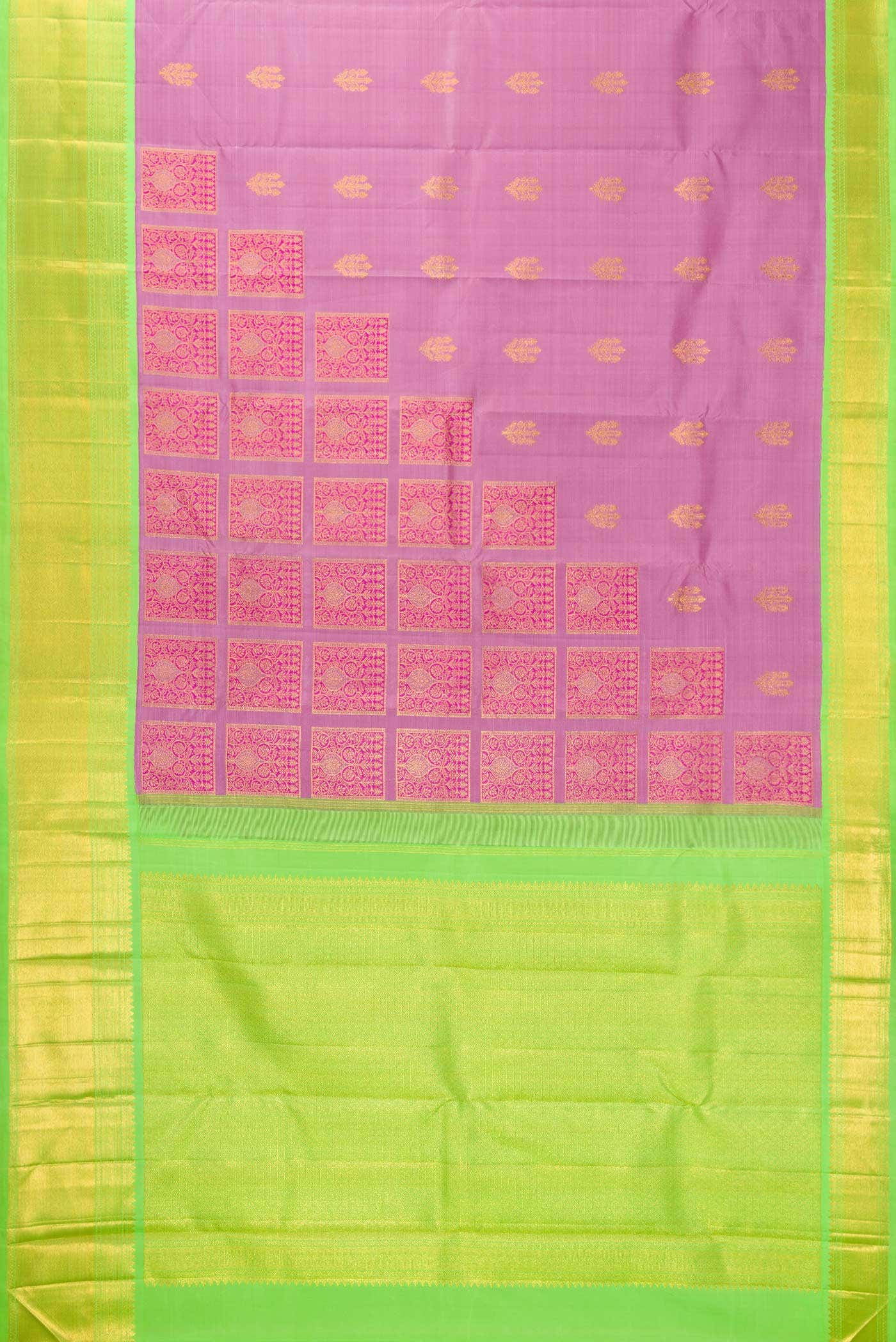 Lavender Dual Tone Kanchipuram Silk Saree