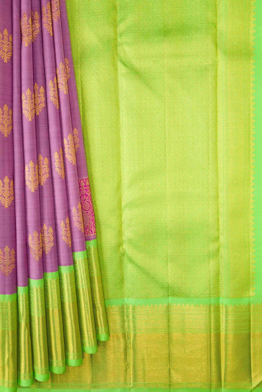 Lavender Dual Tone Kanchipuram Silk Saree