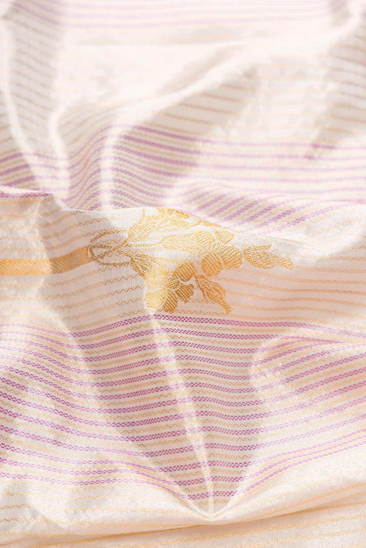Lilac Dual Tone Kanchipuram Tissue Silk Saree