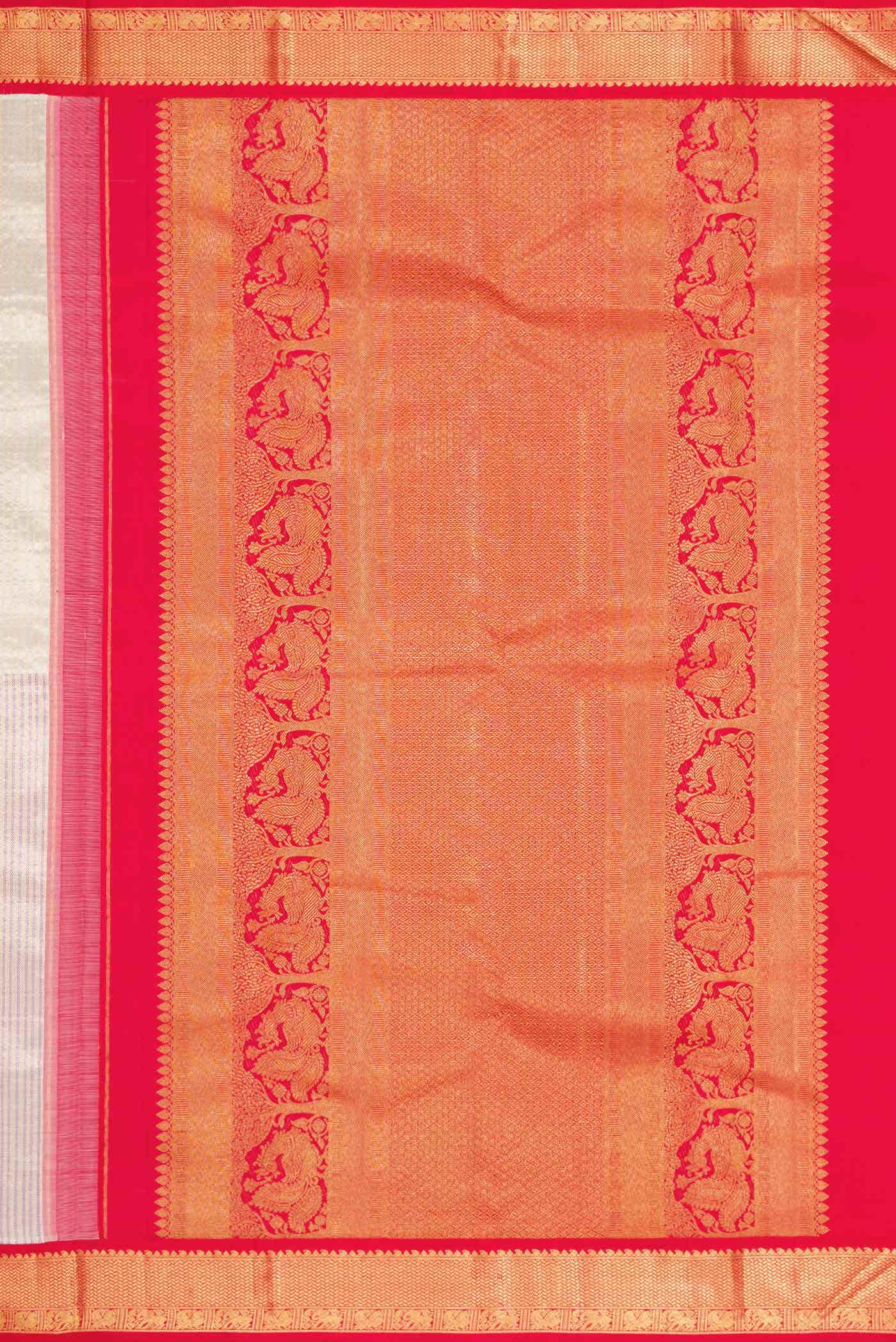 Lilac Dual Tone Kanchipuram Tissue Silk Saree