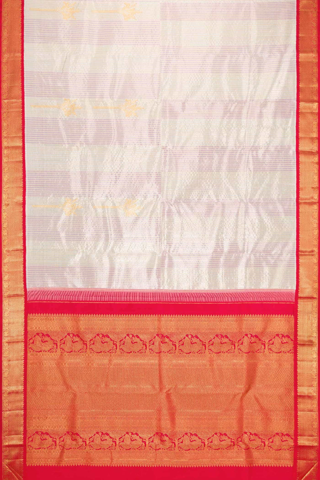 Lilac Dual Tone Kanchipuram Tissue Silk Saree