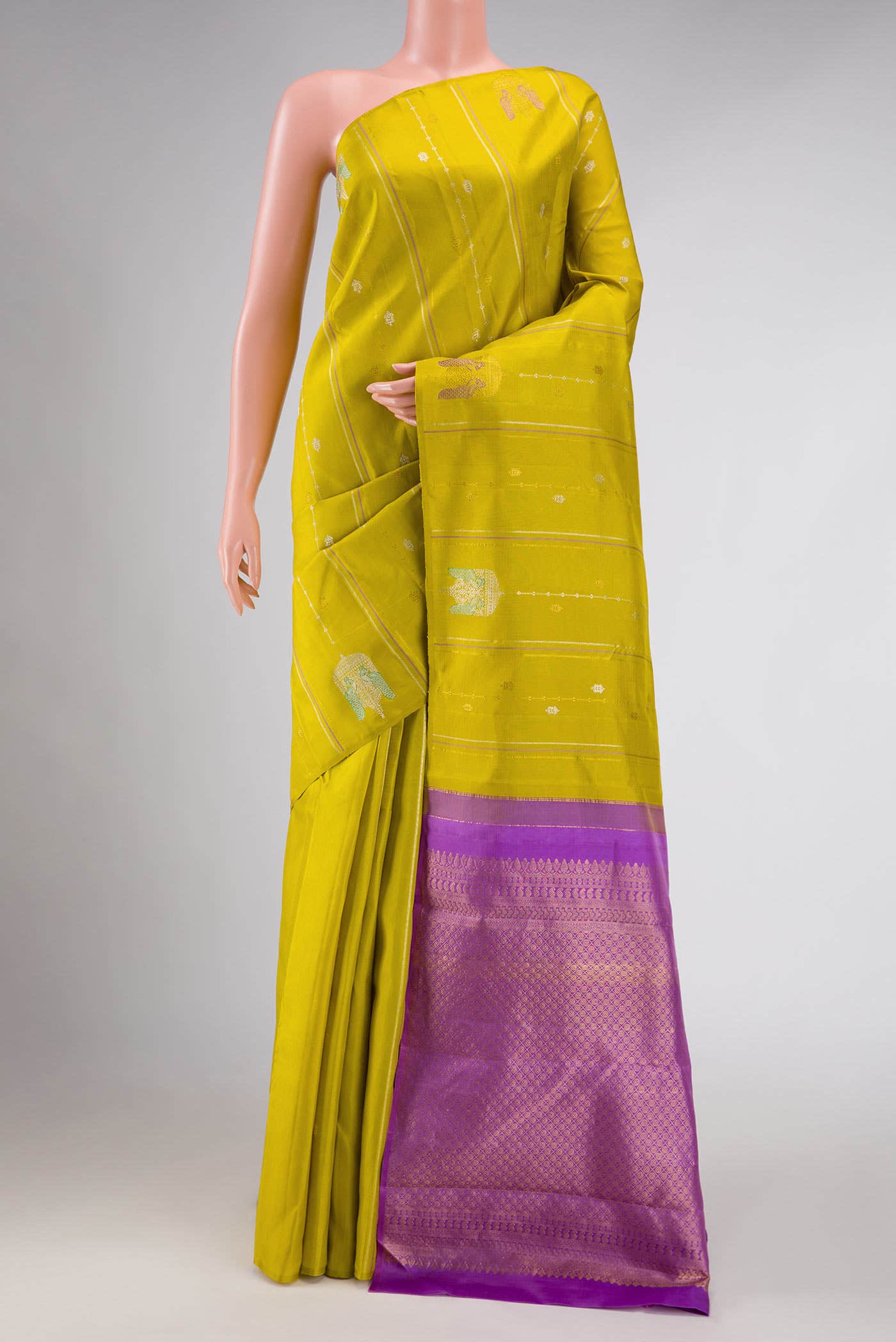 Gold Kanchipuram Silk Saree