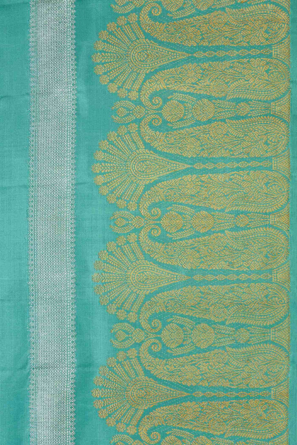 Sea Green Dual Tone Kanchipuram Silk Saree