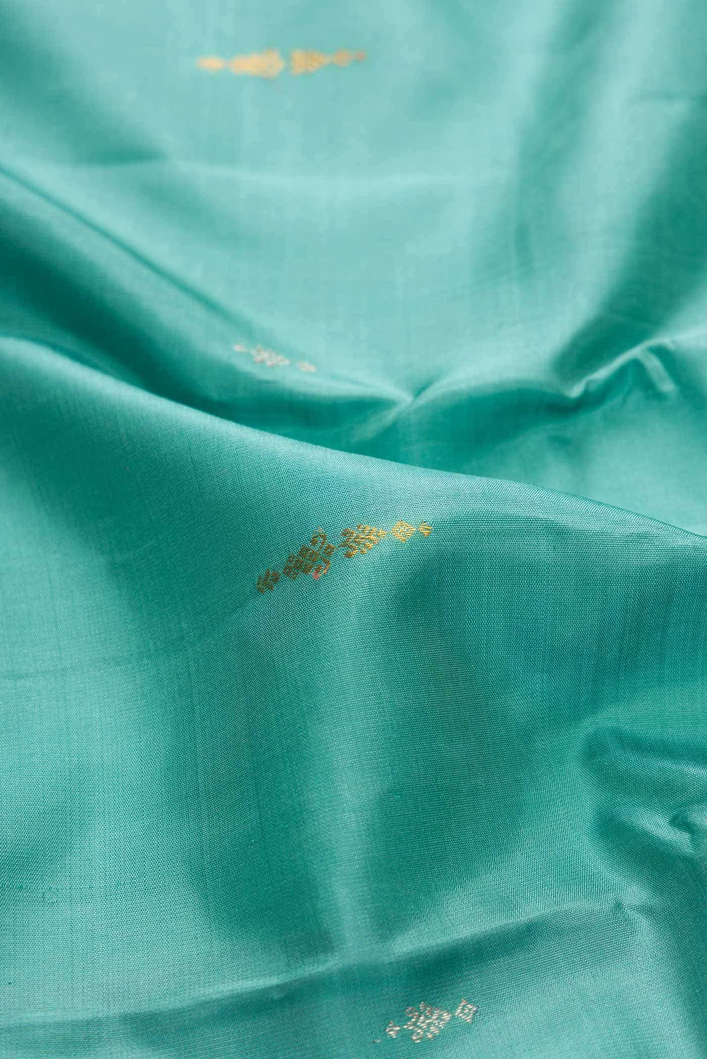 Sea Green Dual Tone Kanchipuram Silk Saree