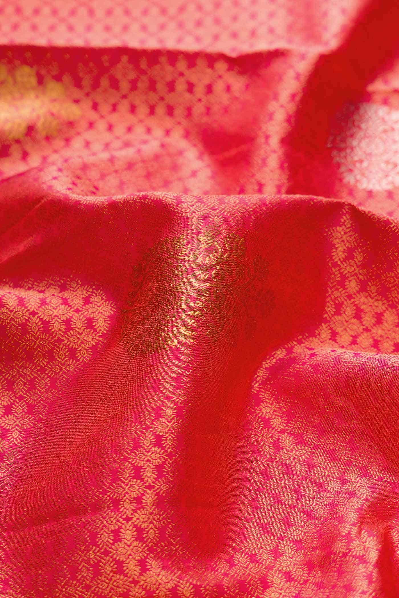 Pink Dual Tone Kanchipuram Silk Saree
