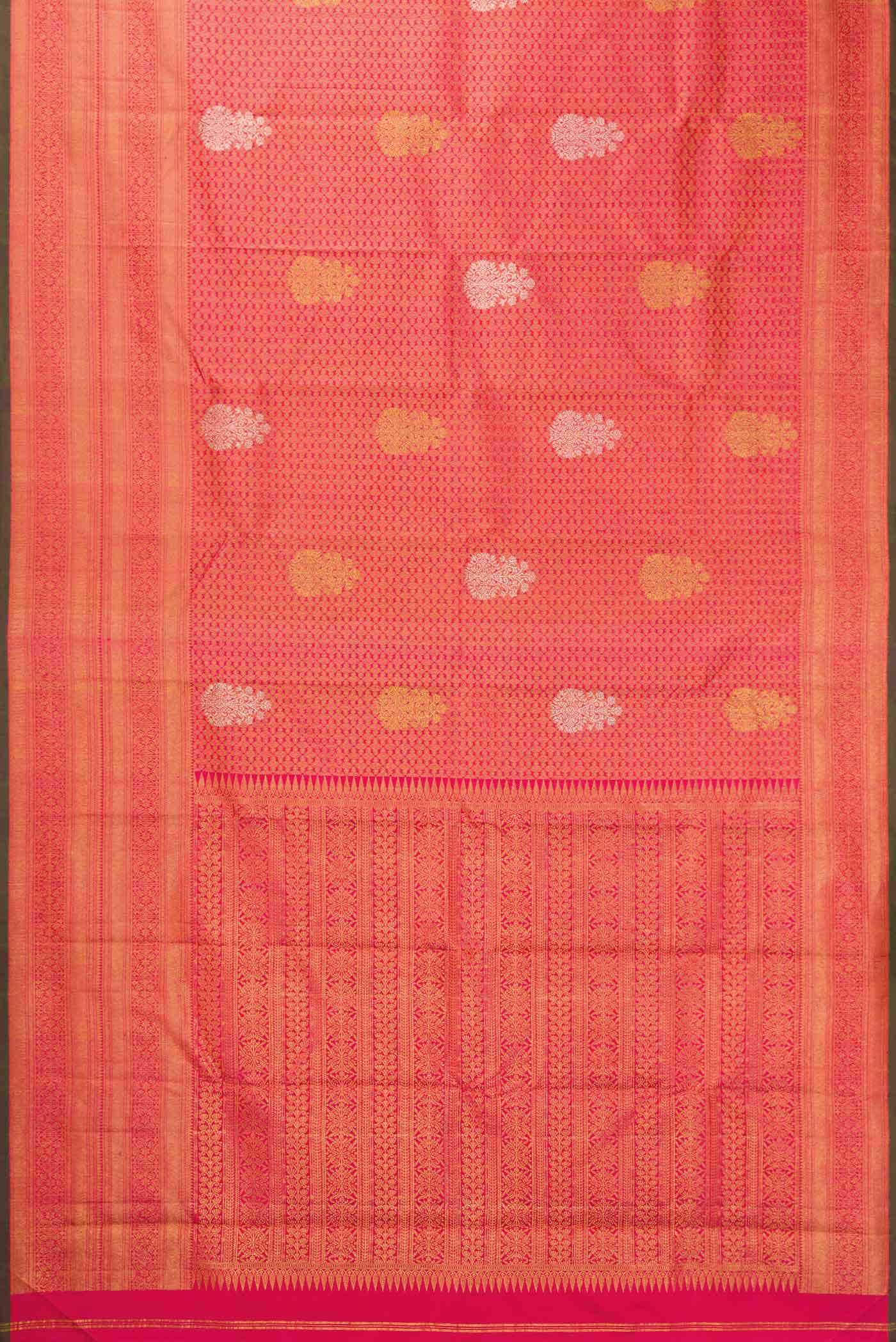 Pink Dual Tone Kanchipuram Silk Saree