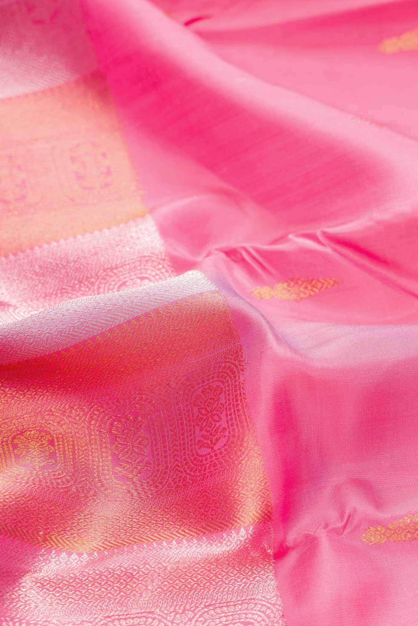 Pink Dual Tone Kanchipuram Silk Saree