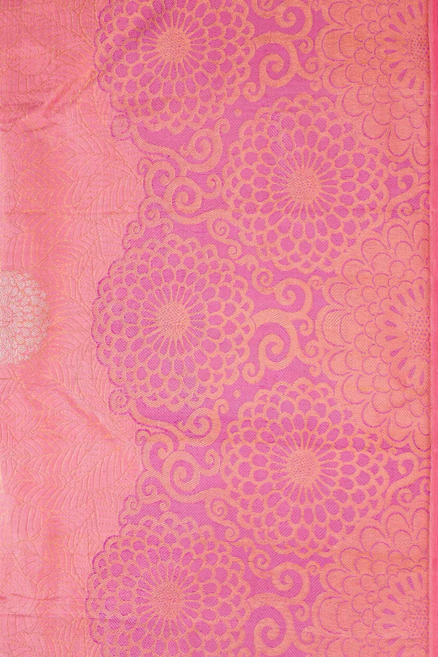 Pink Dual Tone Kanchipuram Silk Saree