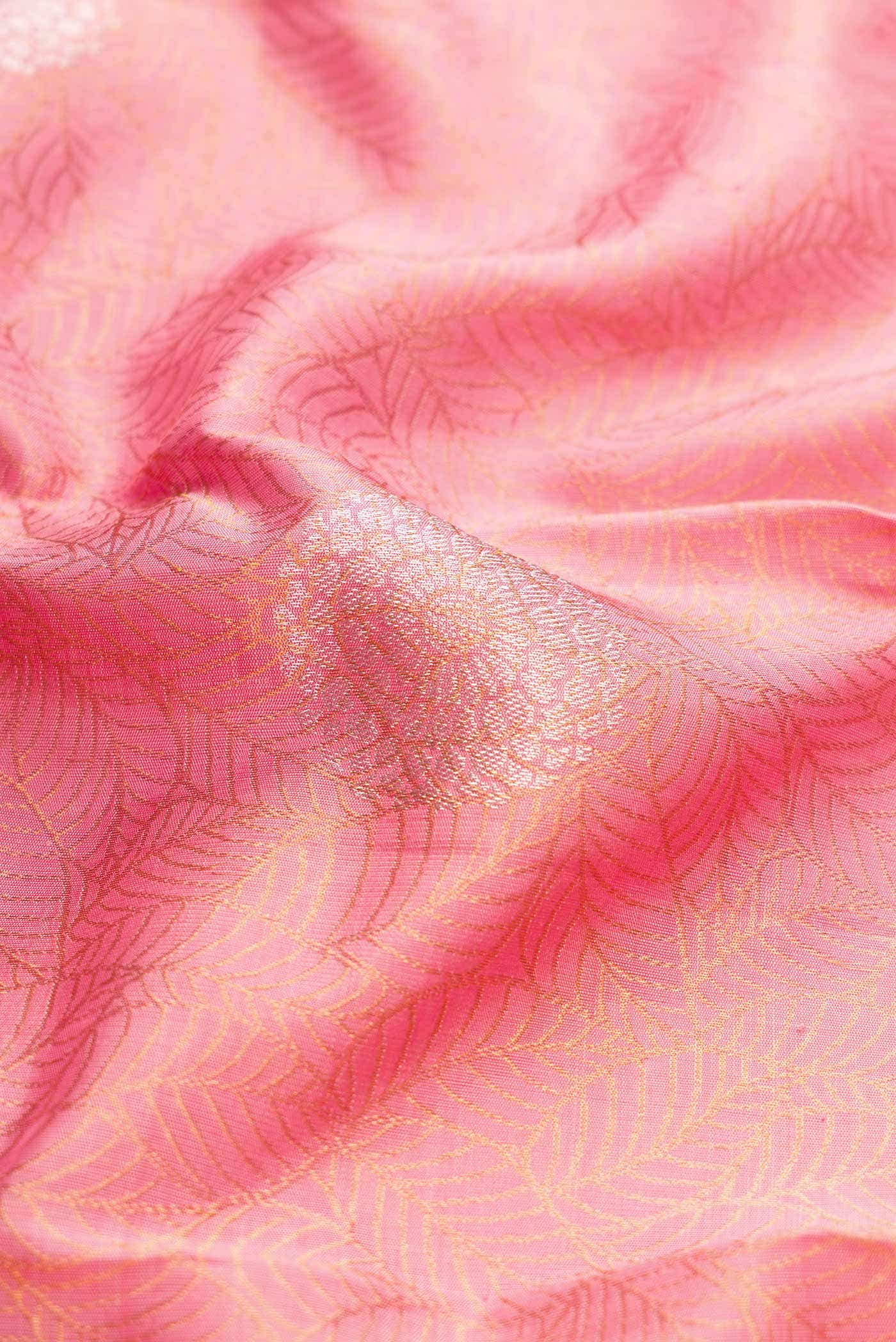Pink Dual Tone Kanchipuram Silk Saree