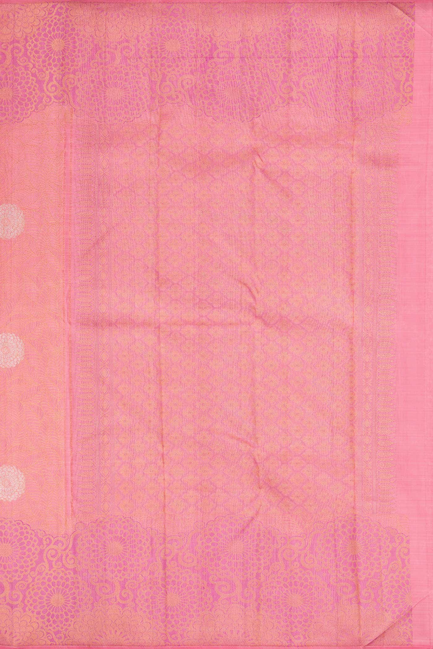 Pink Dual Tone Kanchipuram Silk Saree