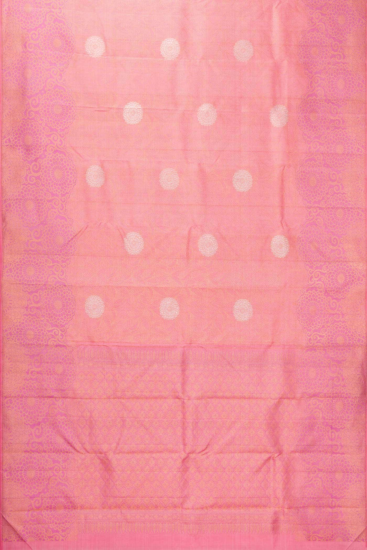 Pink Dual Tone Kanchipuram Silk Saree