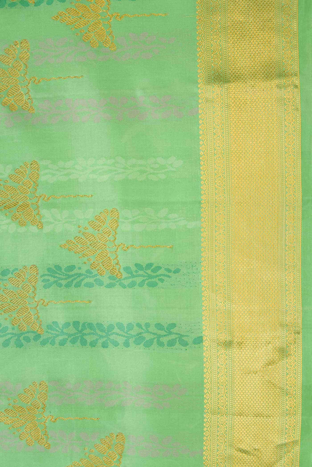 Sea Green Dual Tone Kanchipuram Silk Saree