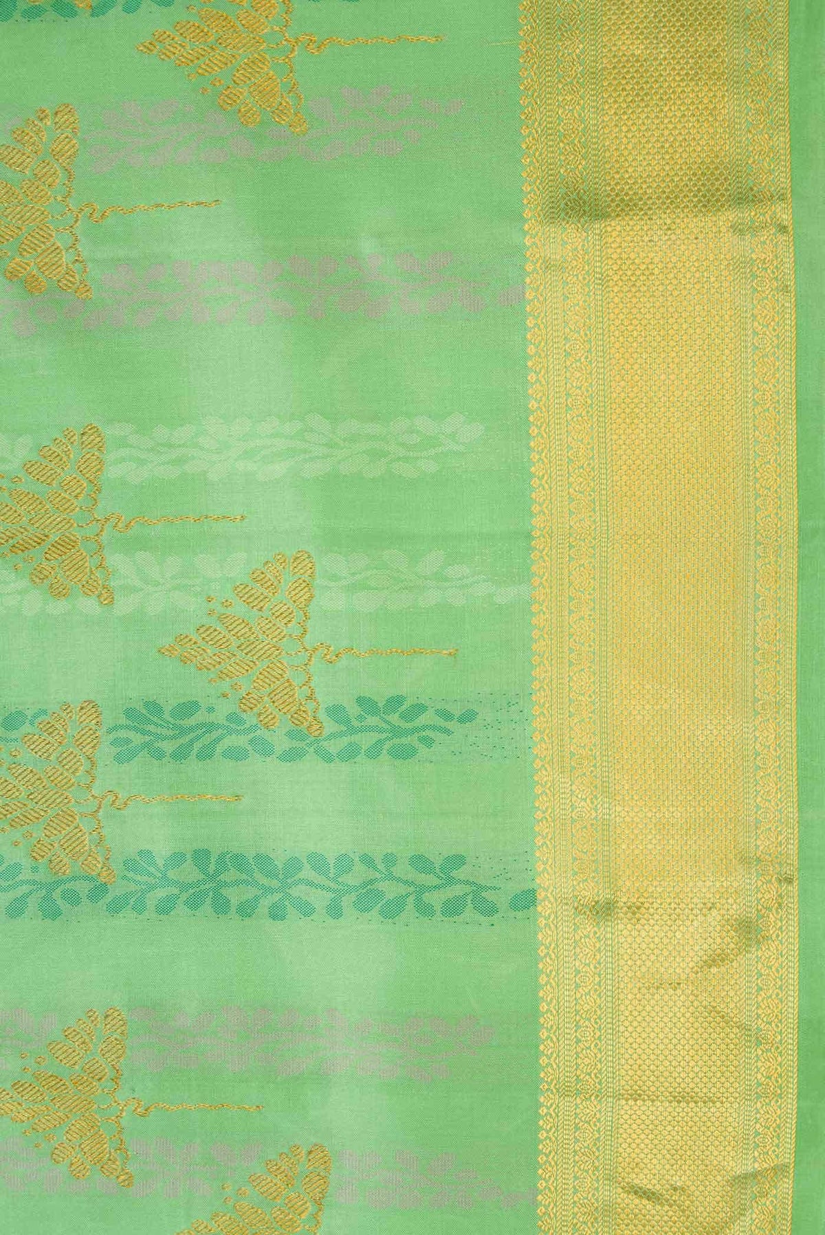 Sea Green Dual Tone Kanchipuram Silk Saree