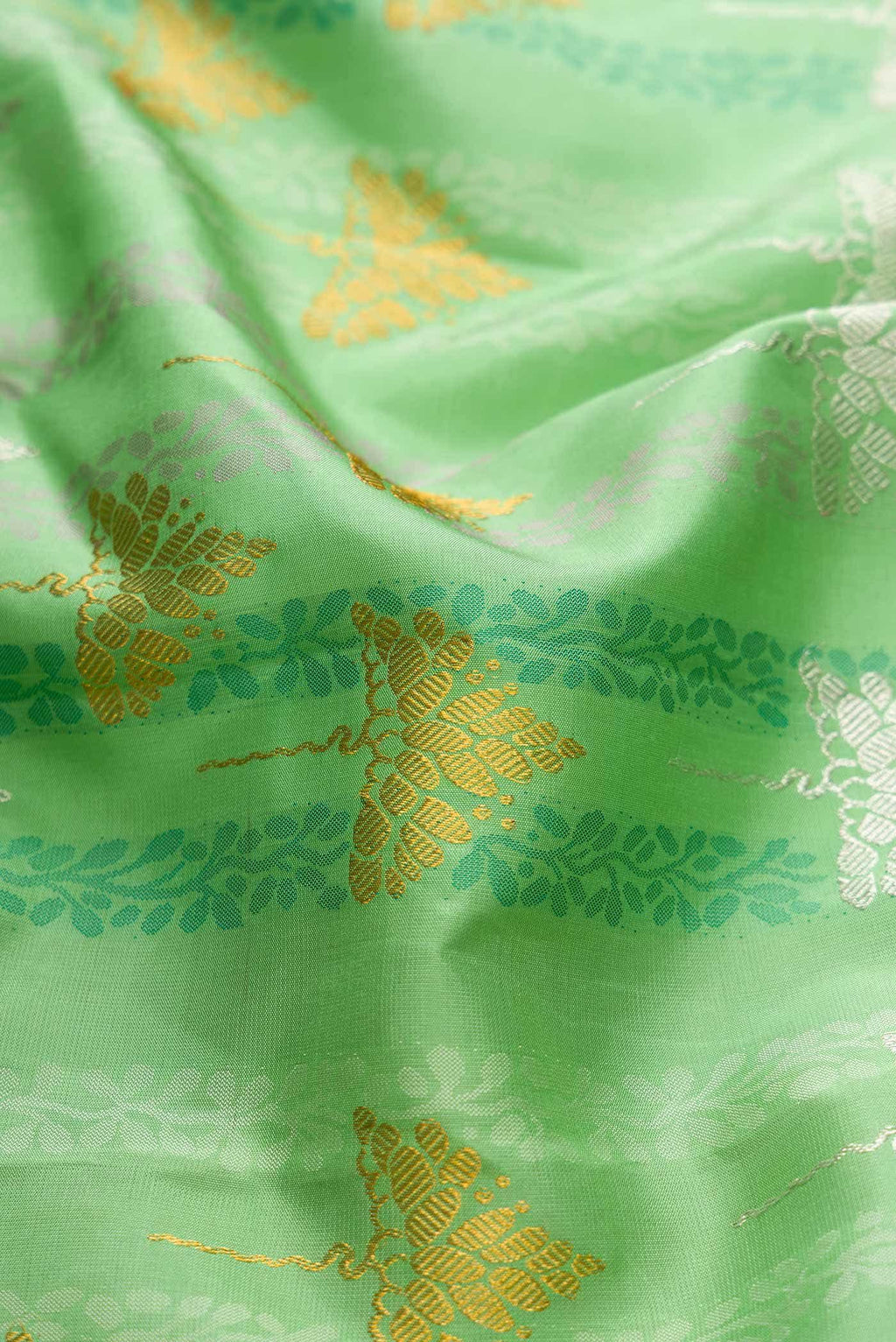 Sea Green Dual Tone Kanchipuram Silk Saree