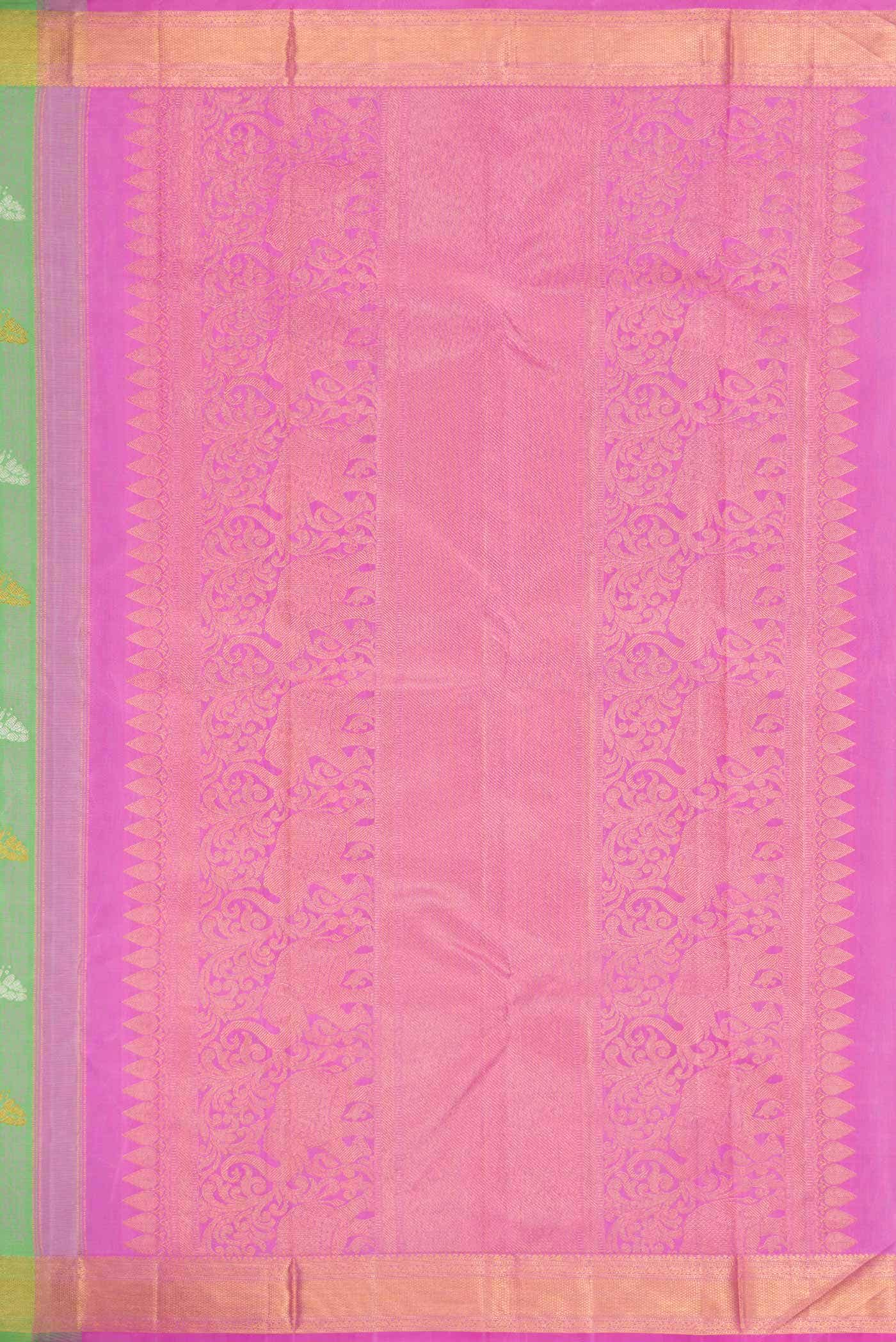 Sea Green Dual Tone Kanchipuram Silk Saree