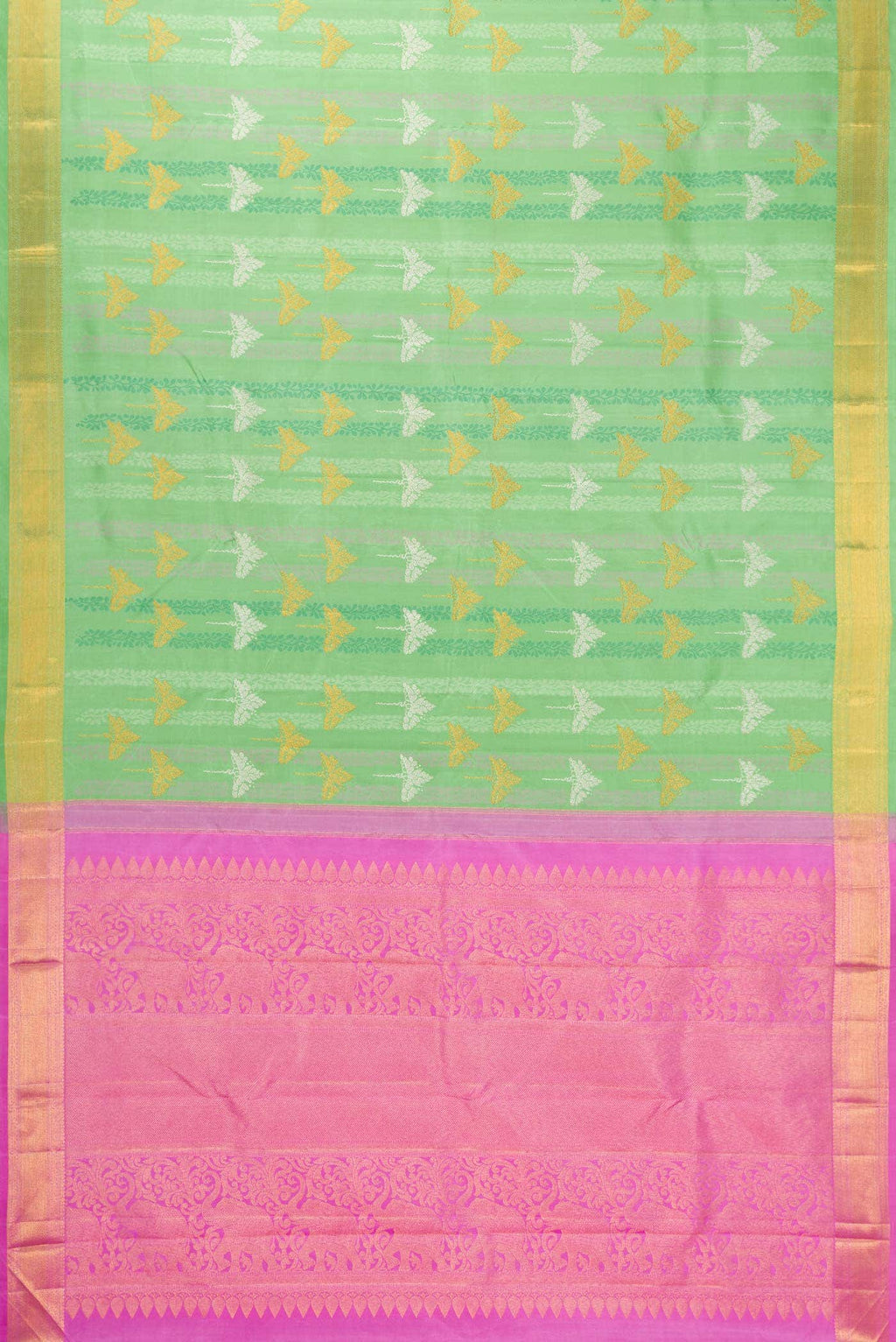 Sea Green Dual Tone Kanchipuram Silk Saree